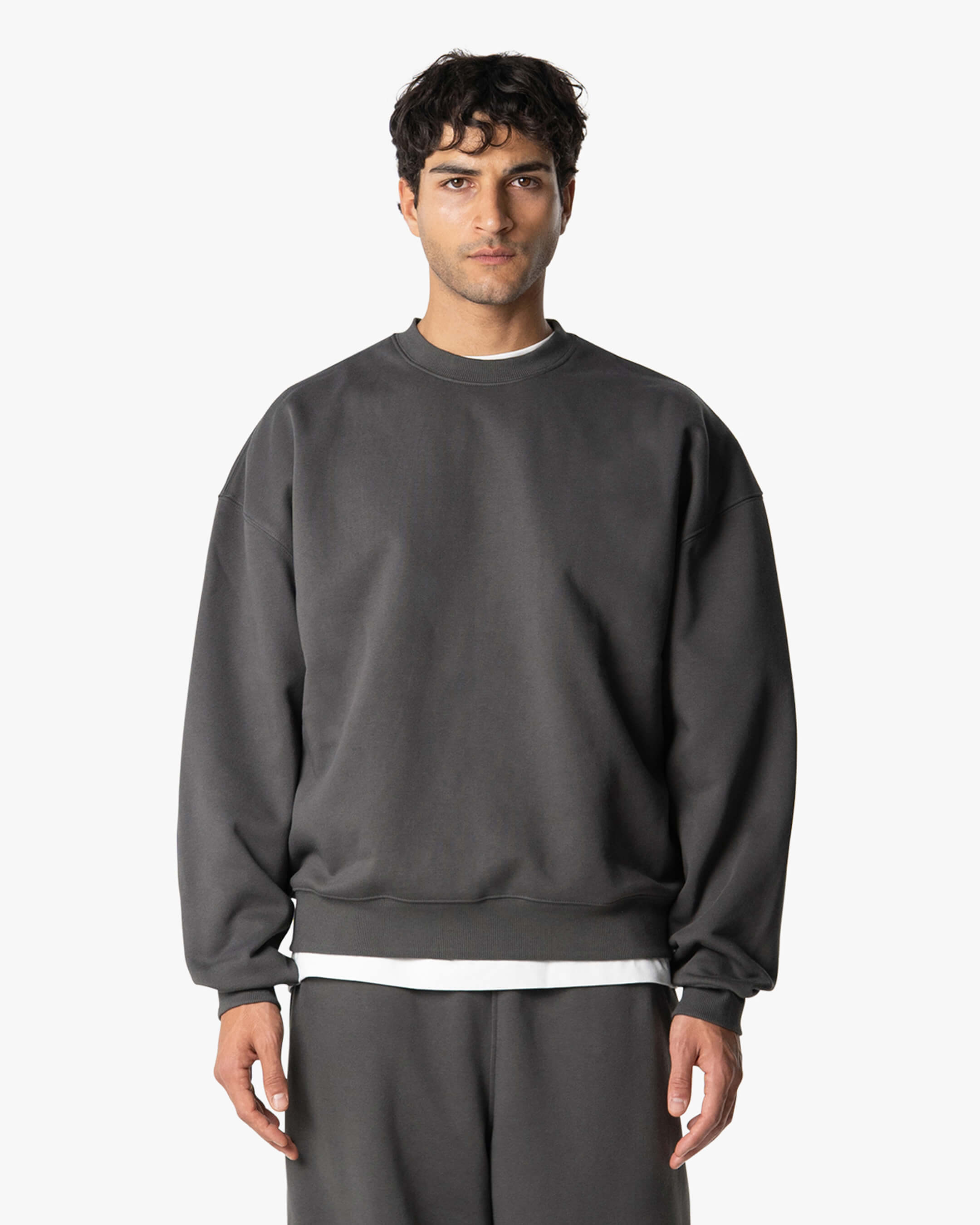 Oversized Blank Sweater | Grey