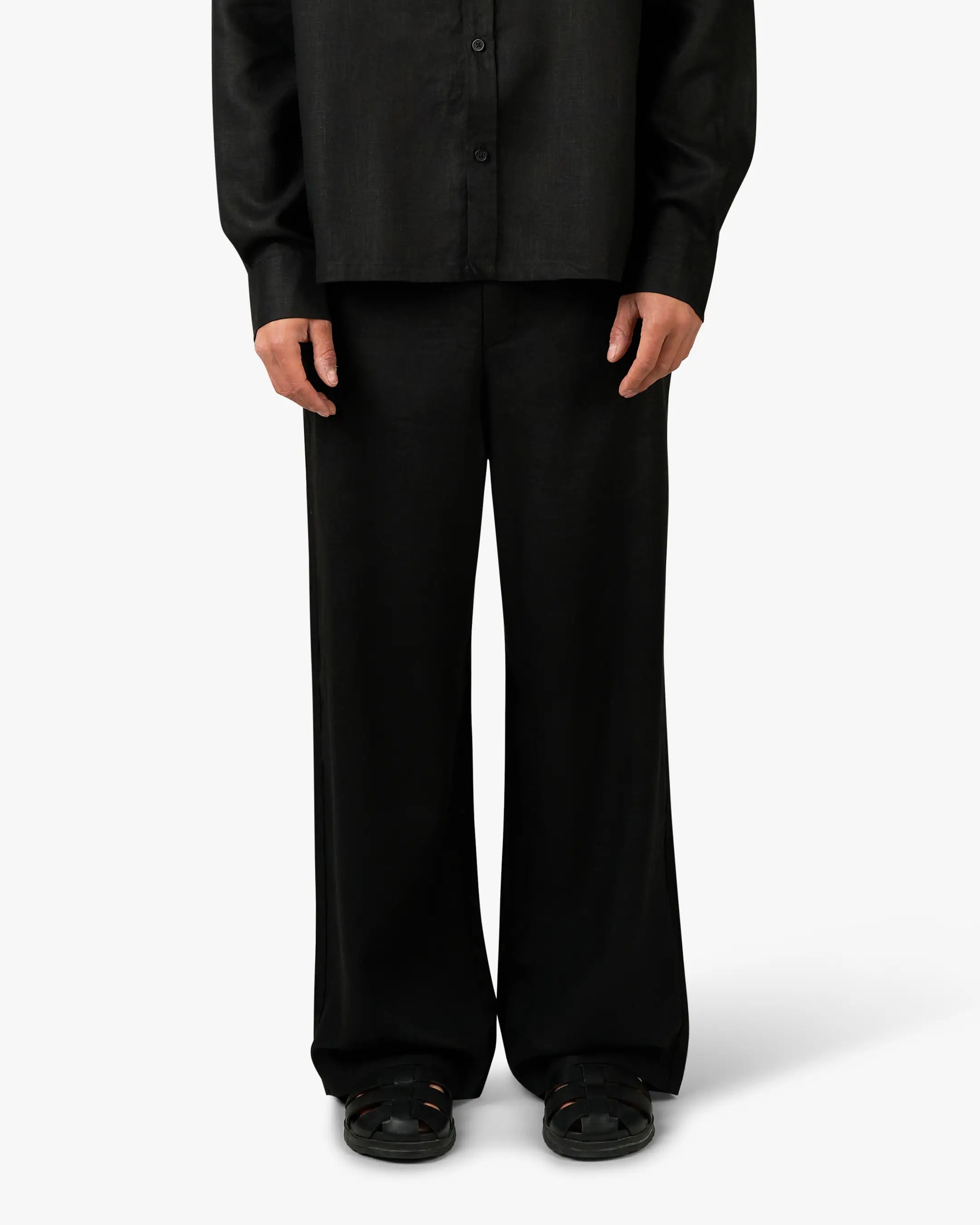 Cannes Linen Pantalon | Black