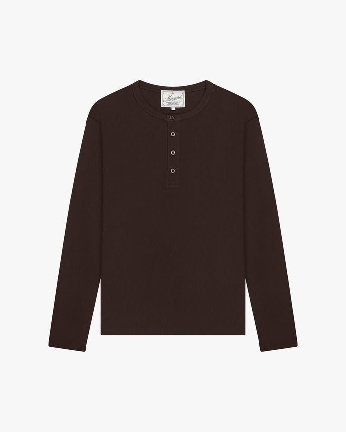 Le t-shirt Henley manches longues