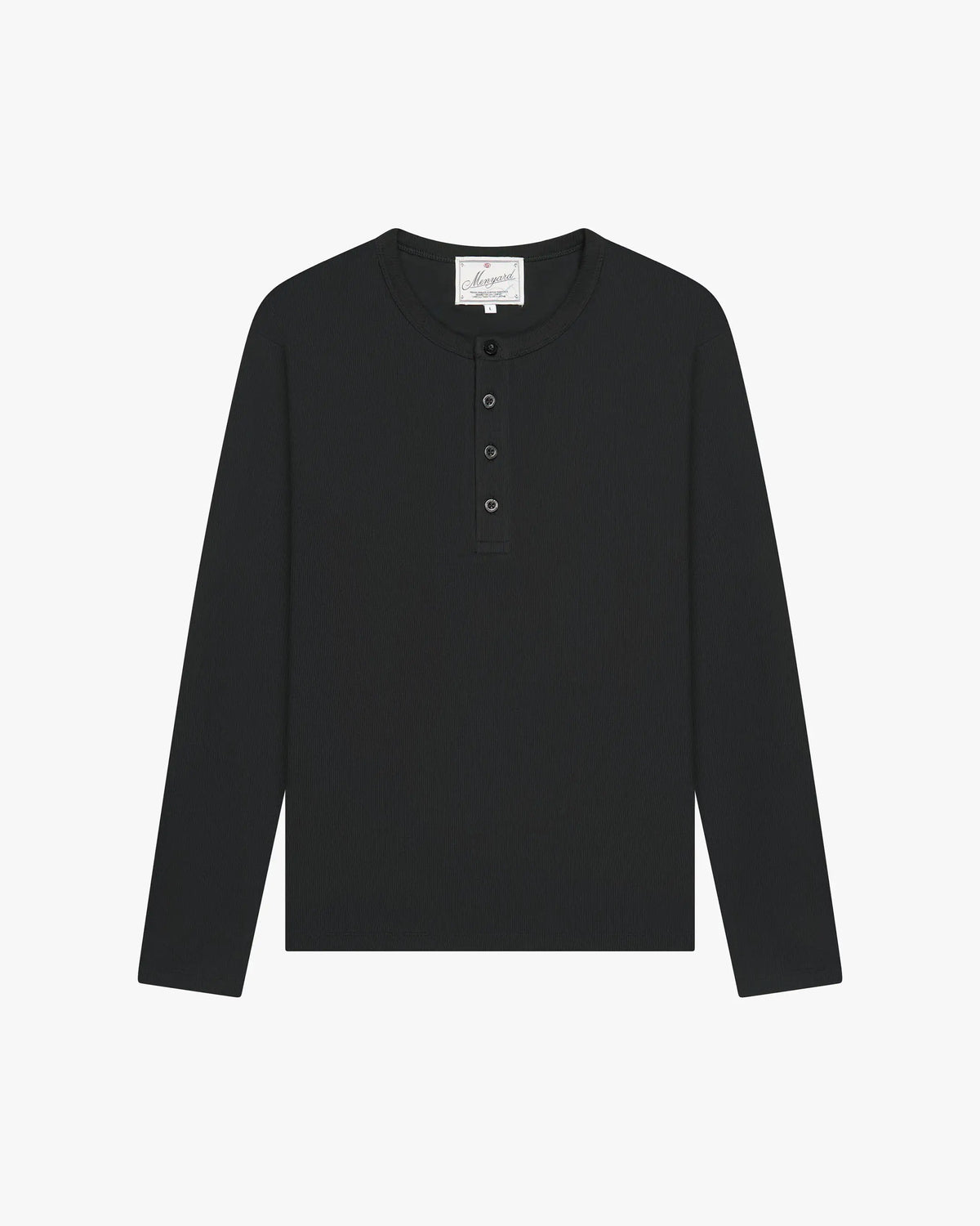 Henley Longsleeve | Black flatlay