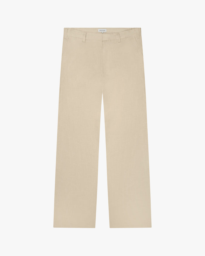 Cannes Linen Pantalon | Beige