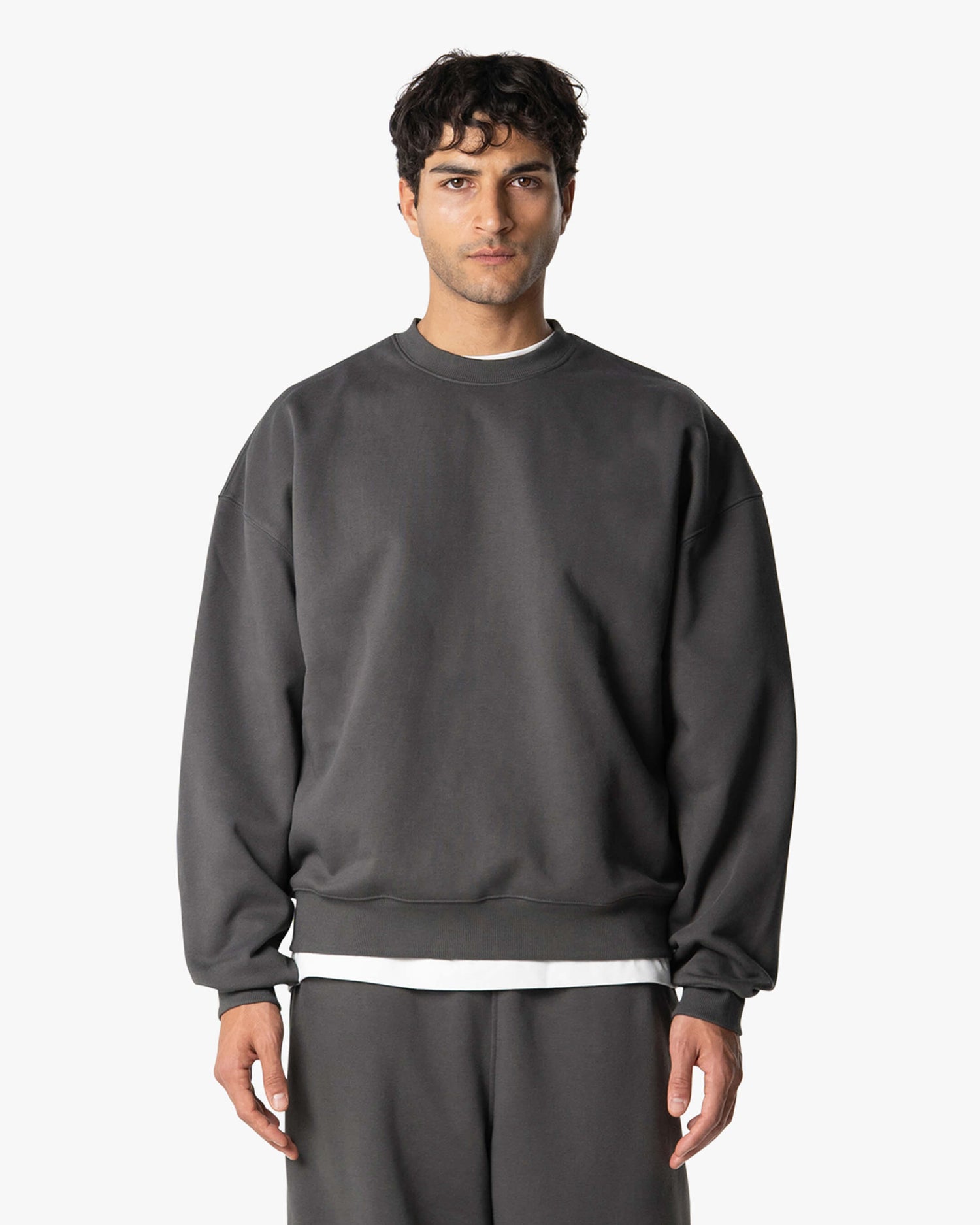 Oversized Blank Sweater | Grey