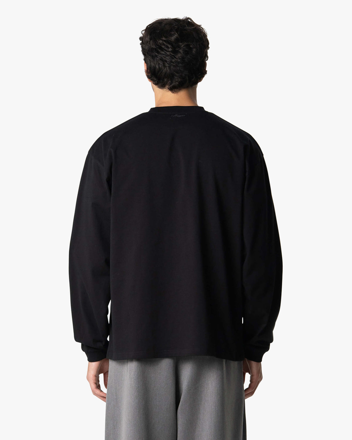 Oversized Blank Longsleeve | Black