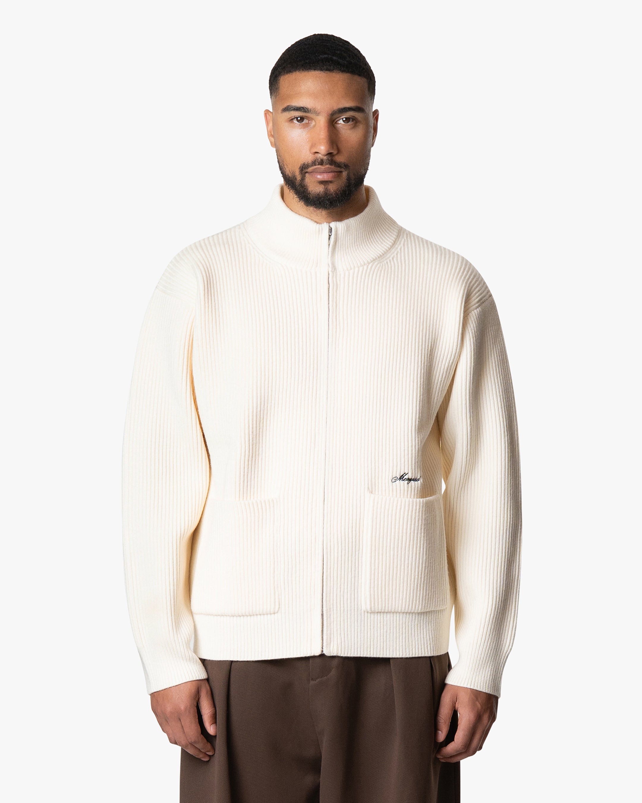 Cardigan en maille à fermeture éclair Giacca