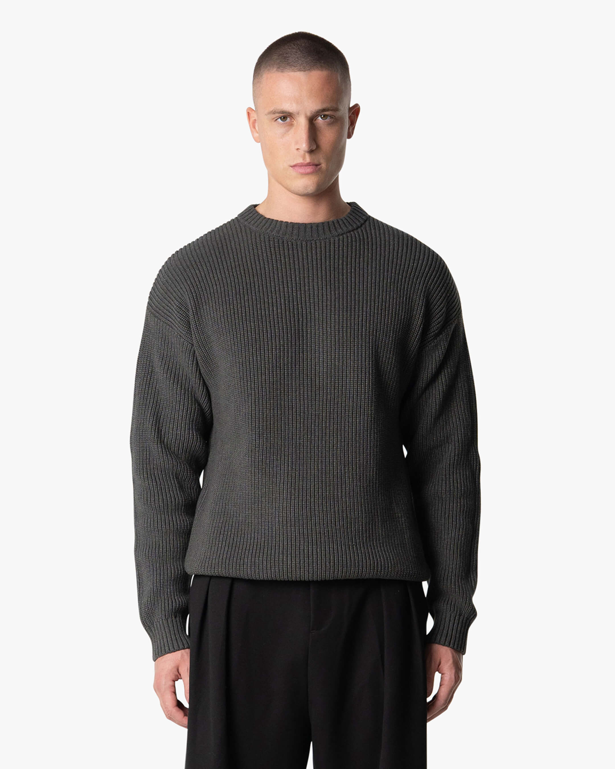 Pull en coton tricoté Naval