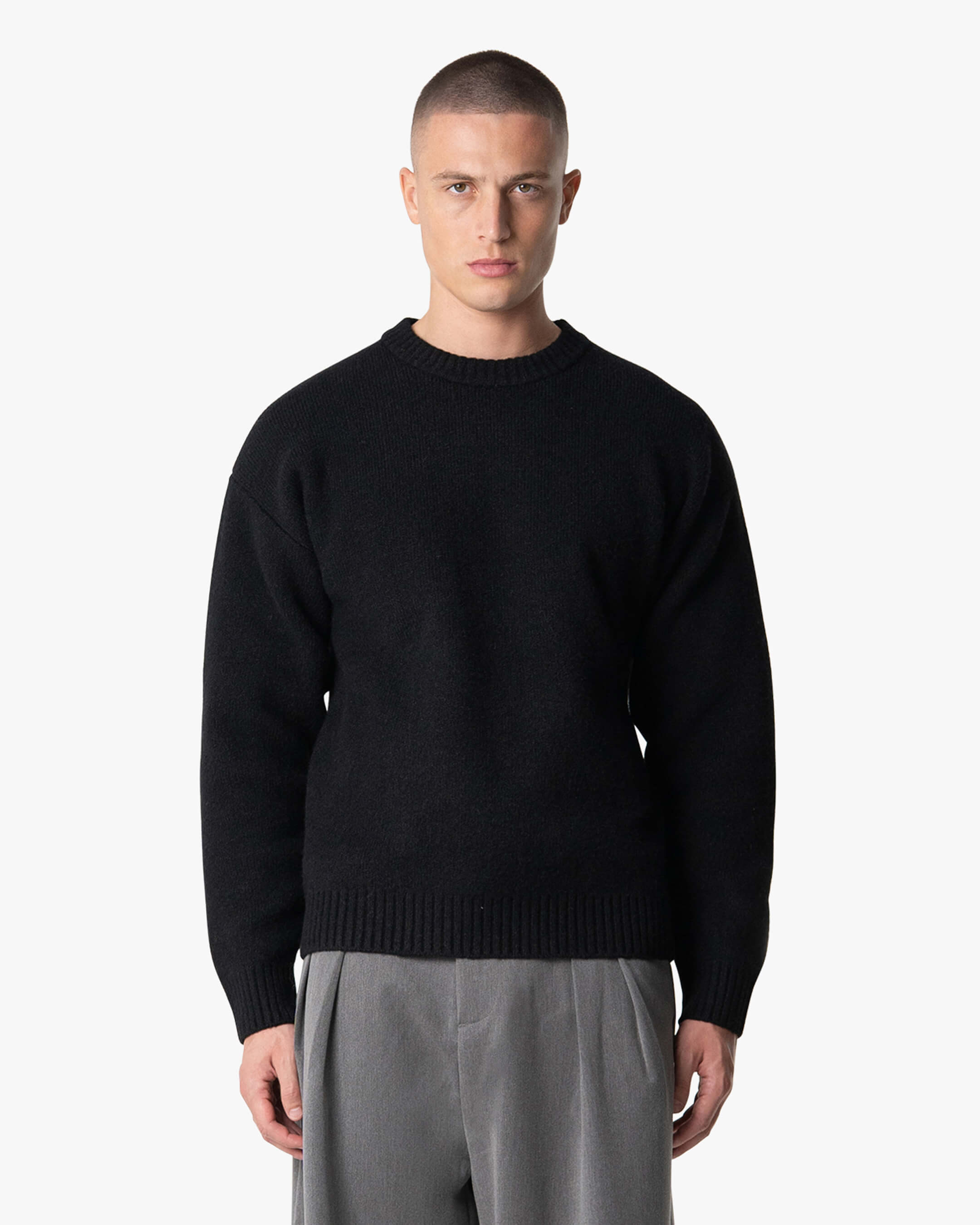 Pull brossé en laine mélangée Brixton 