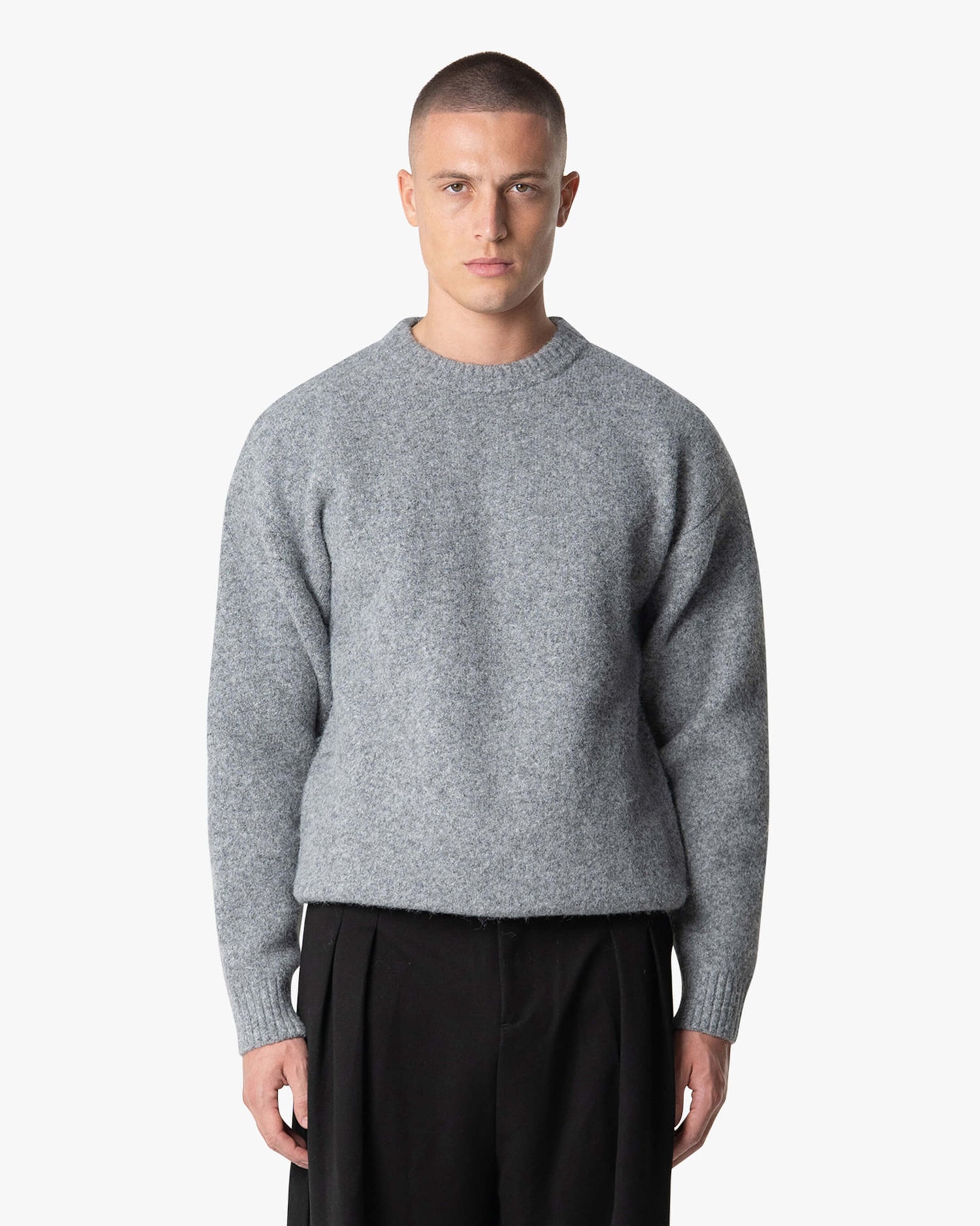 Pull brossé en laine mélangée Brixton 