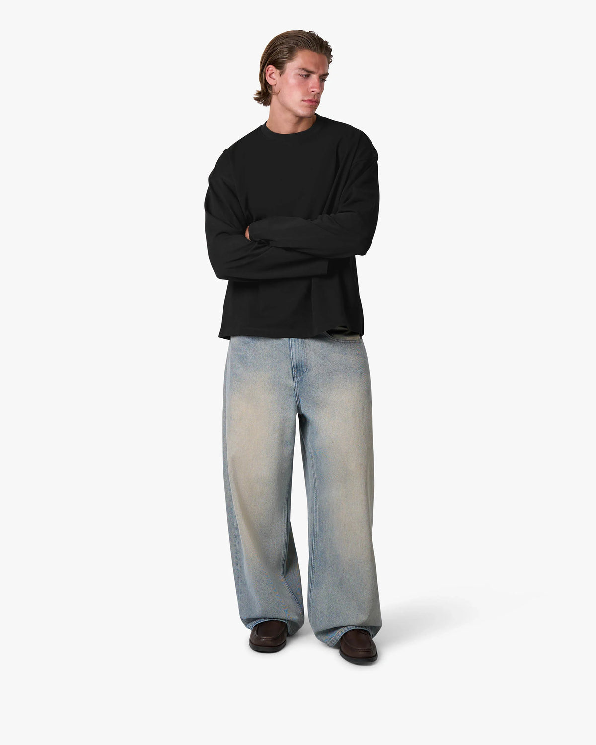 Blank Boxy Longsleeve | Black