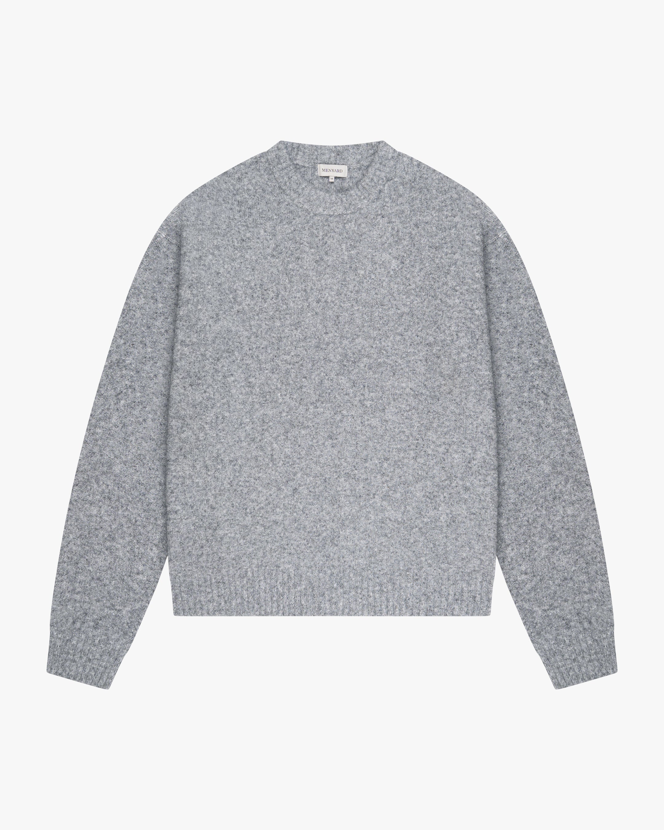 Brixton Wool-Blend Brushed Sweater | Grey Melee