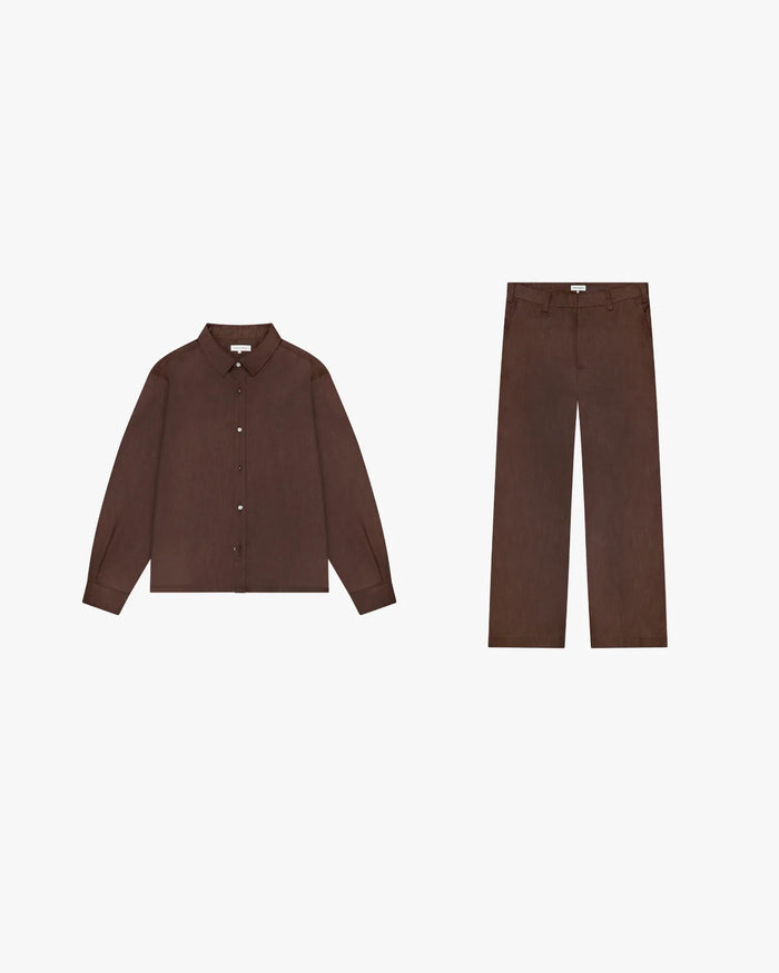 Cannes Linen Set | Brown
