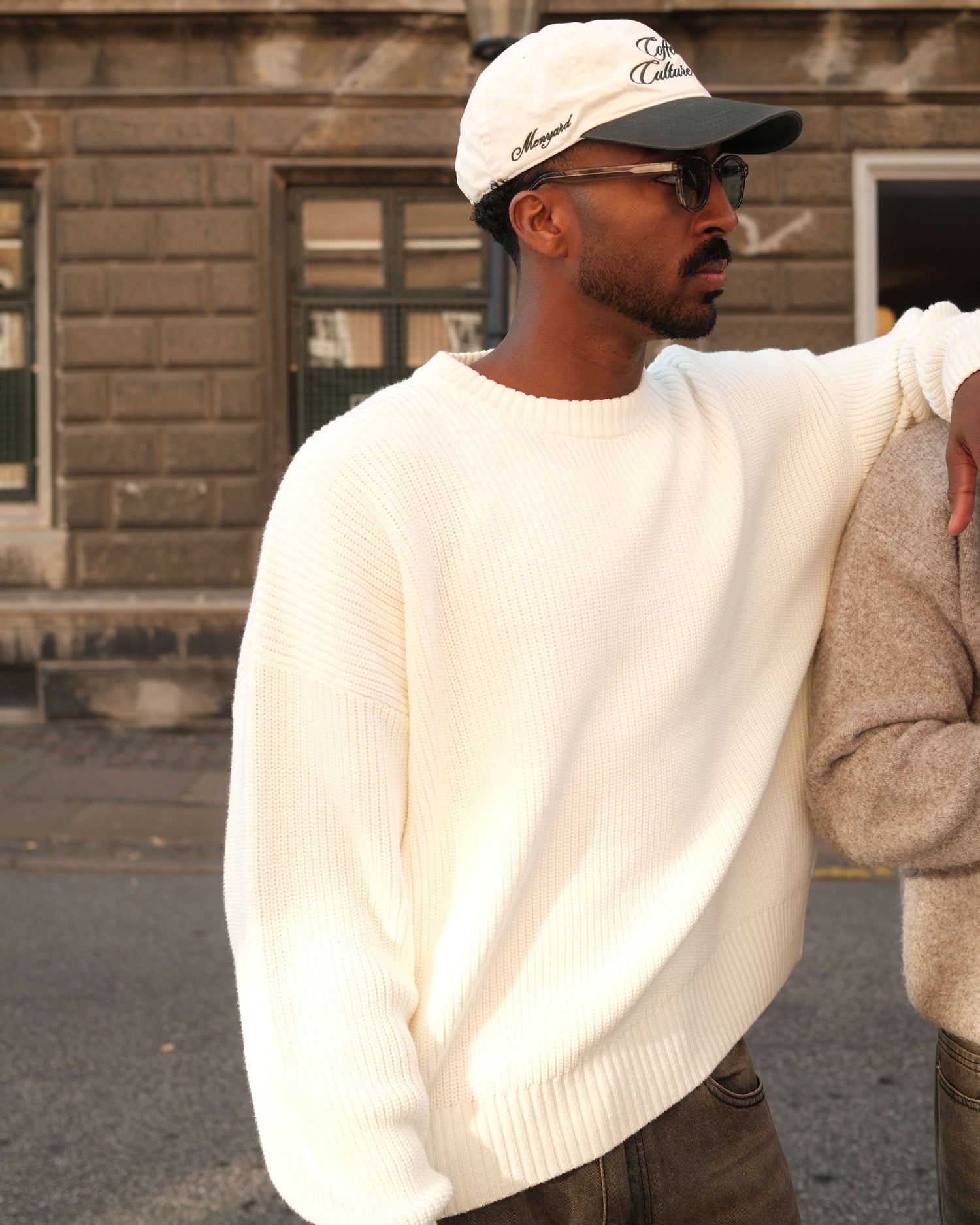 Pull ample carré en coton Emilian