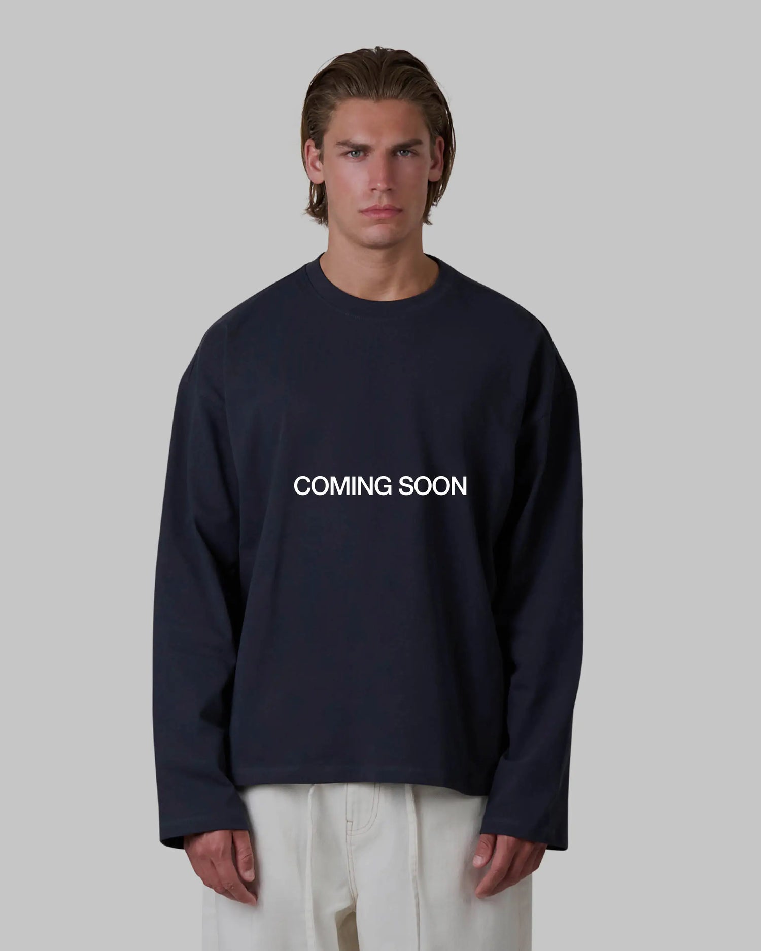 Blank Boxy Longsleeve | Navy