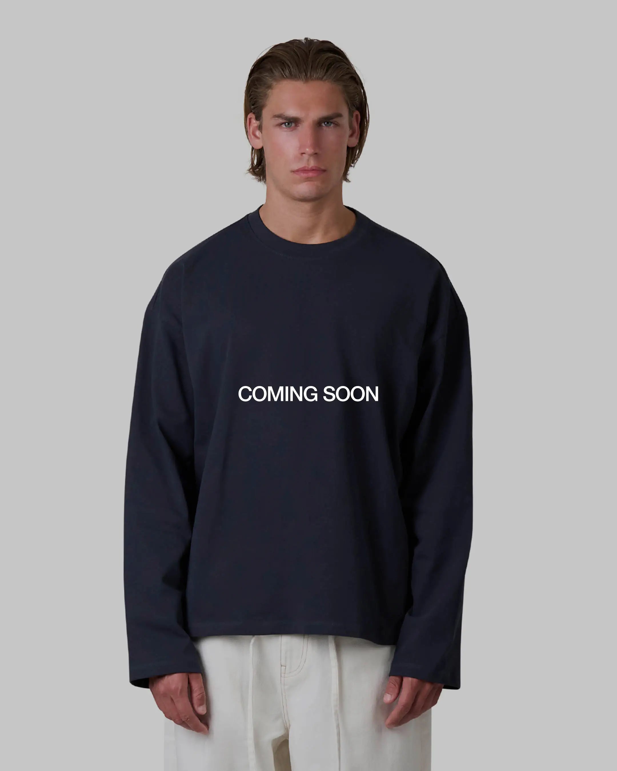 Blank Boxy Longsleeve | Navy