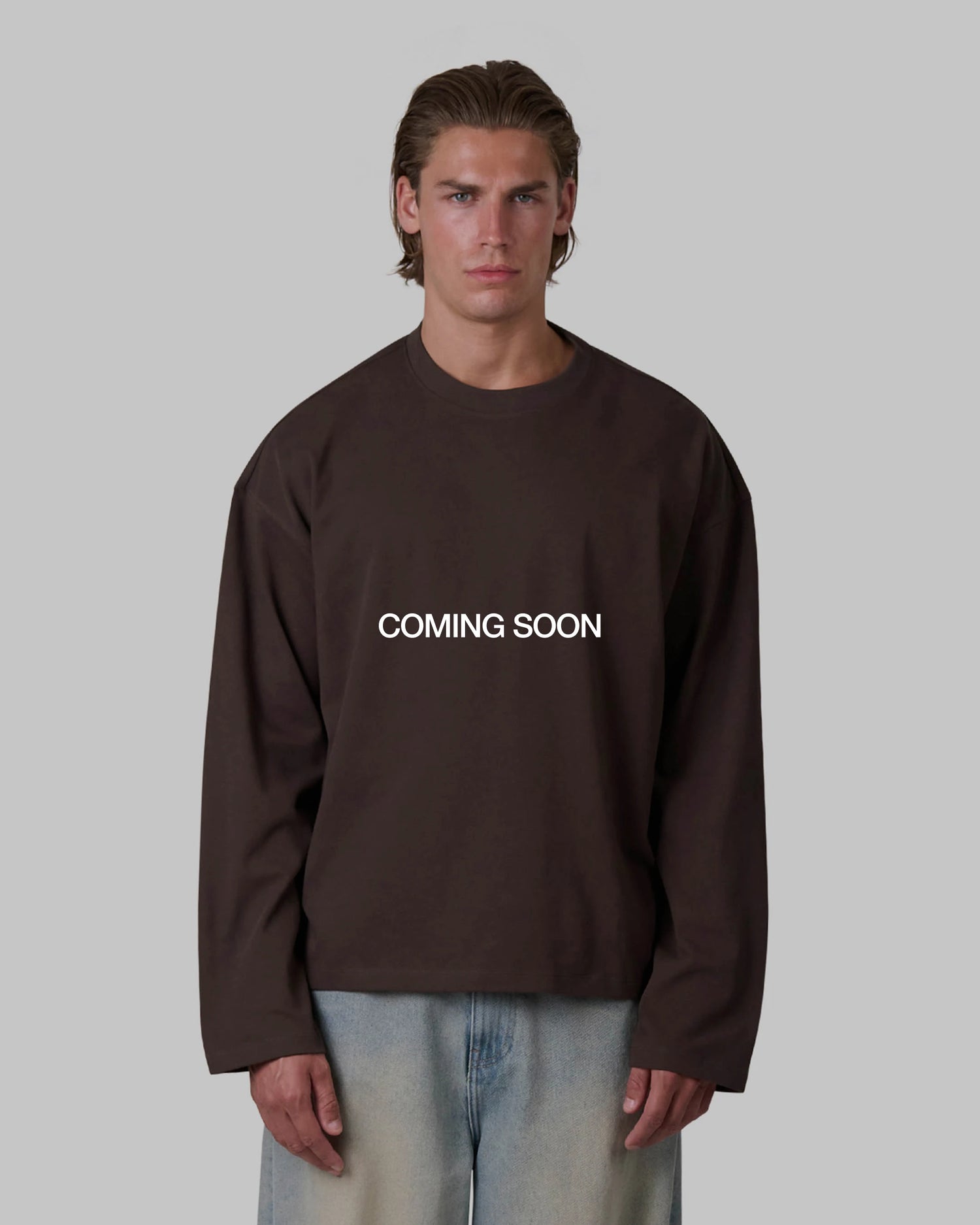 Blank Boxy Longsleeve | Brown