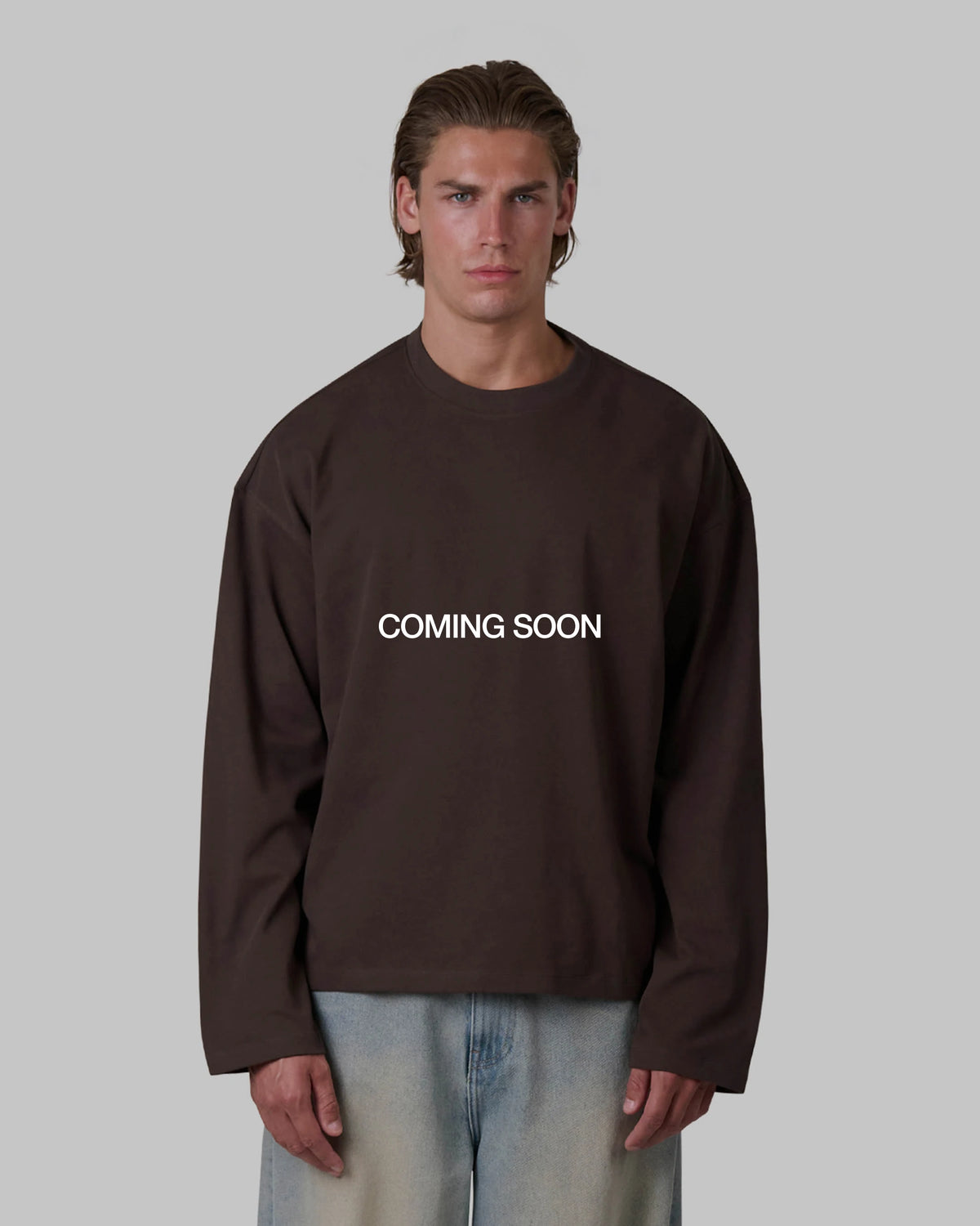 Blank Boxy Longsleeve | Brown