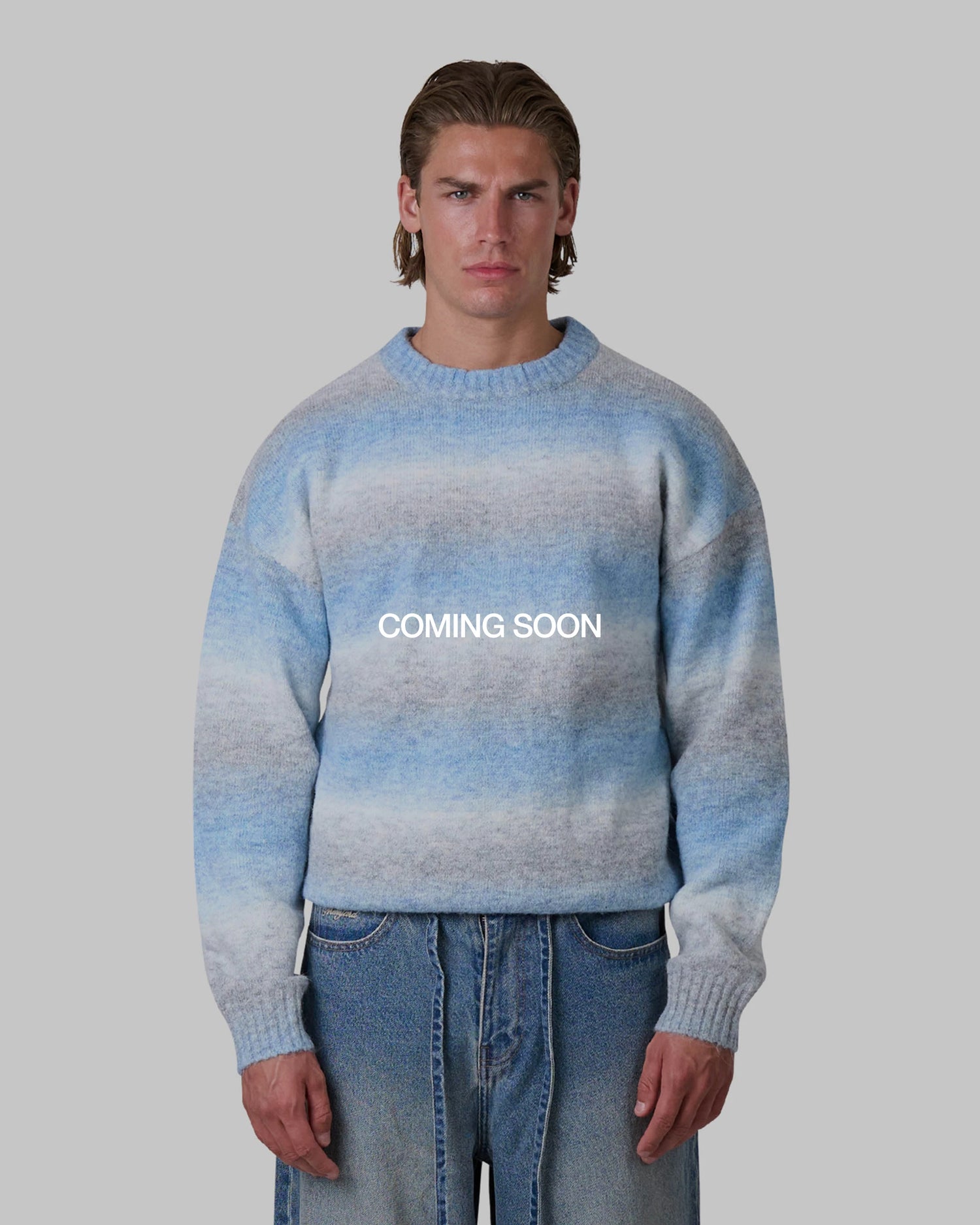 Aria Oversized Gradient Sweater | Blue