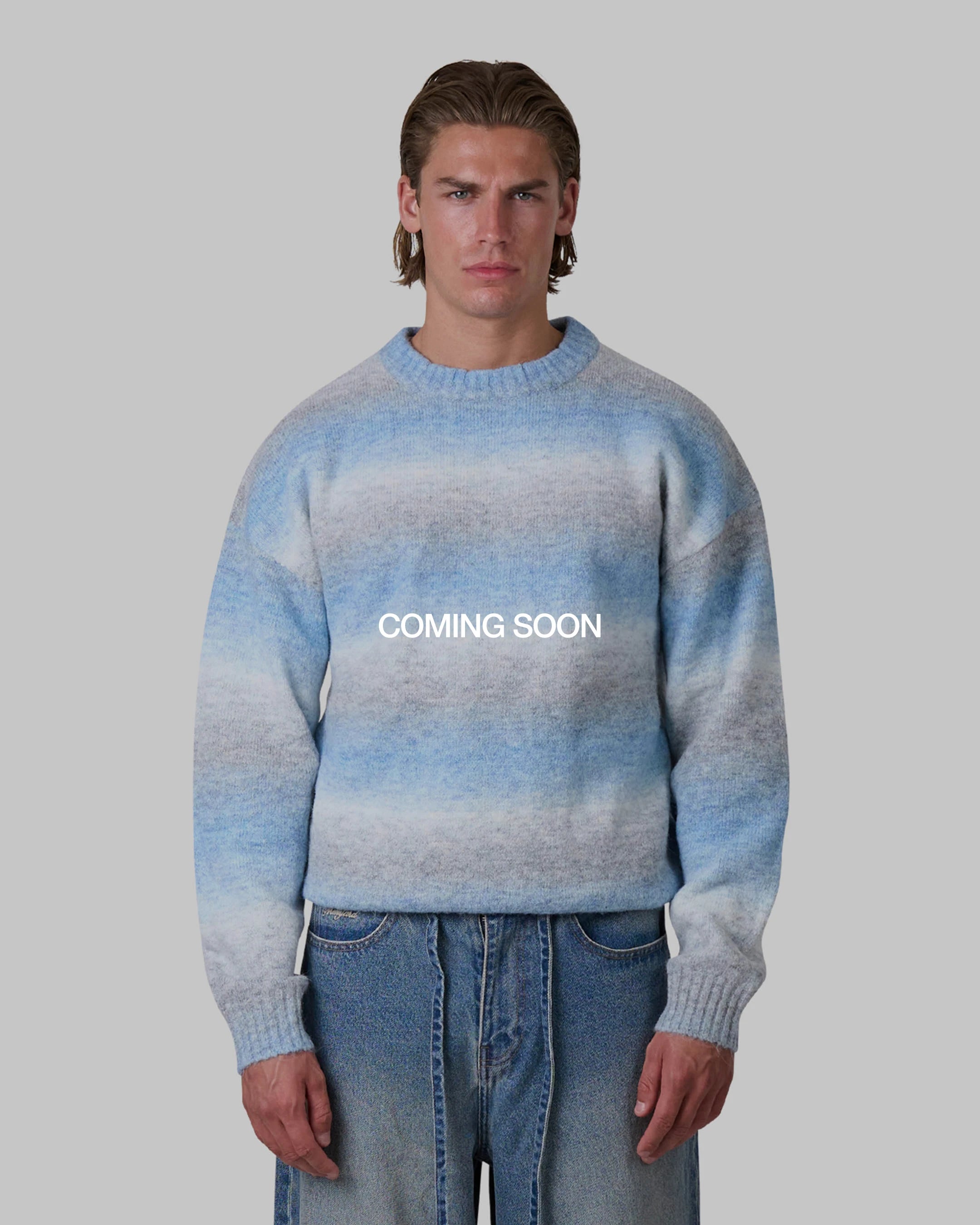 Aria Oversized Gradient Sweater | Blue