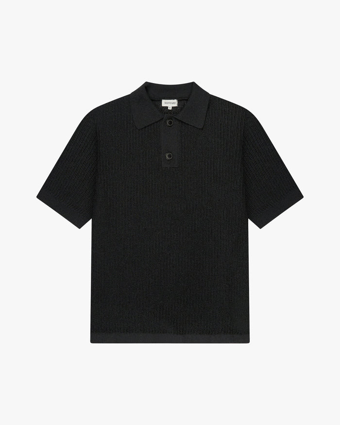 Biot Knitted Polo | Black