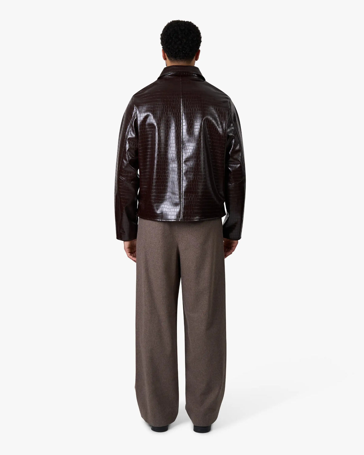 La veste en cuir Liberty effet crocodile