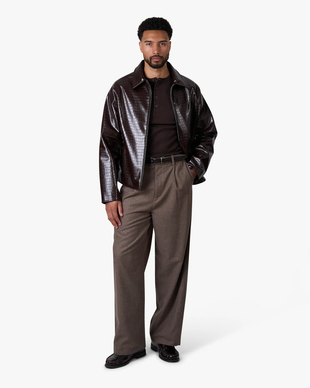 Liberty Crocodile Jacket | Brown