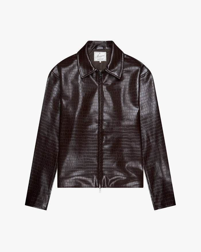 La veste en cuir Liberty effet crocodile