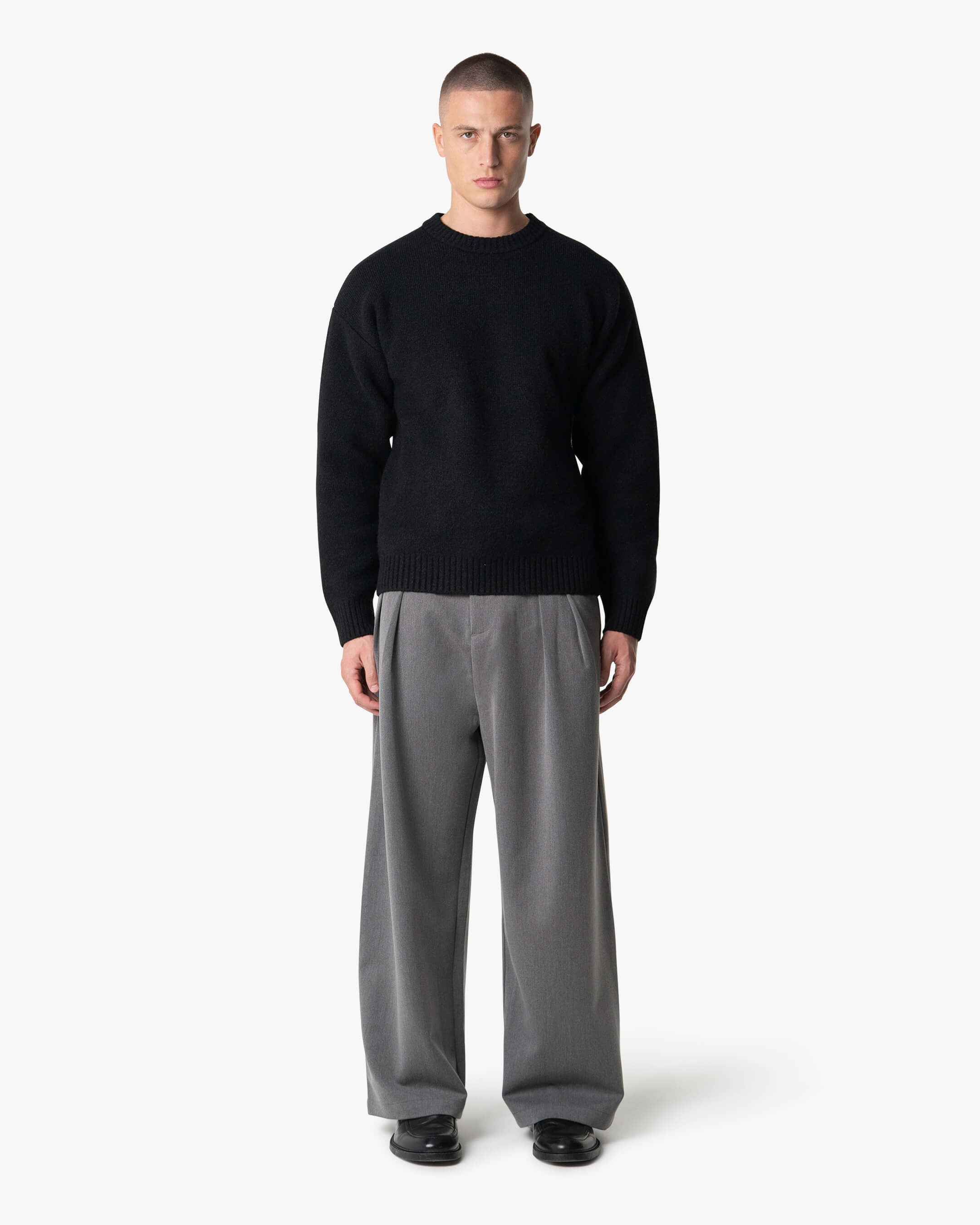 Pull brossé en laine mélangée Brixton 