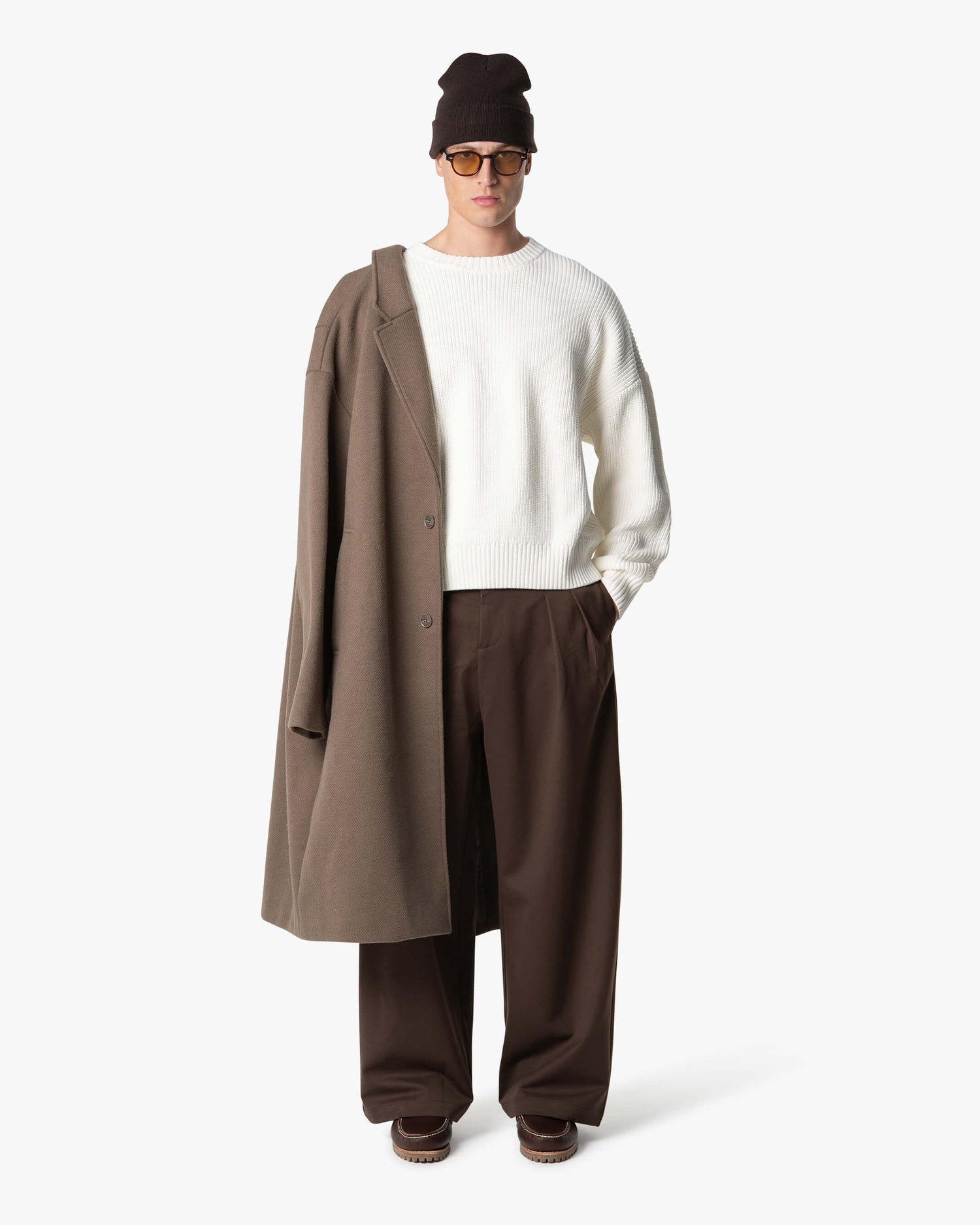 Pull ample carré en coton Emilian