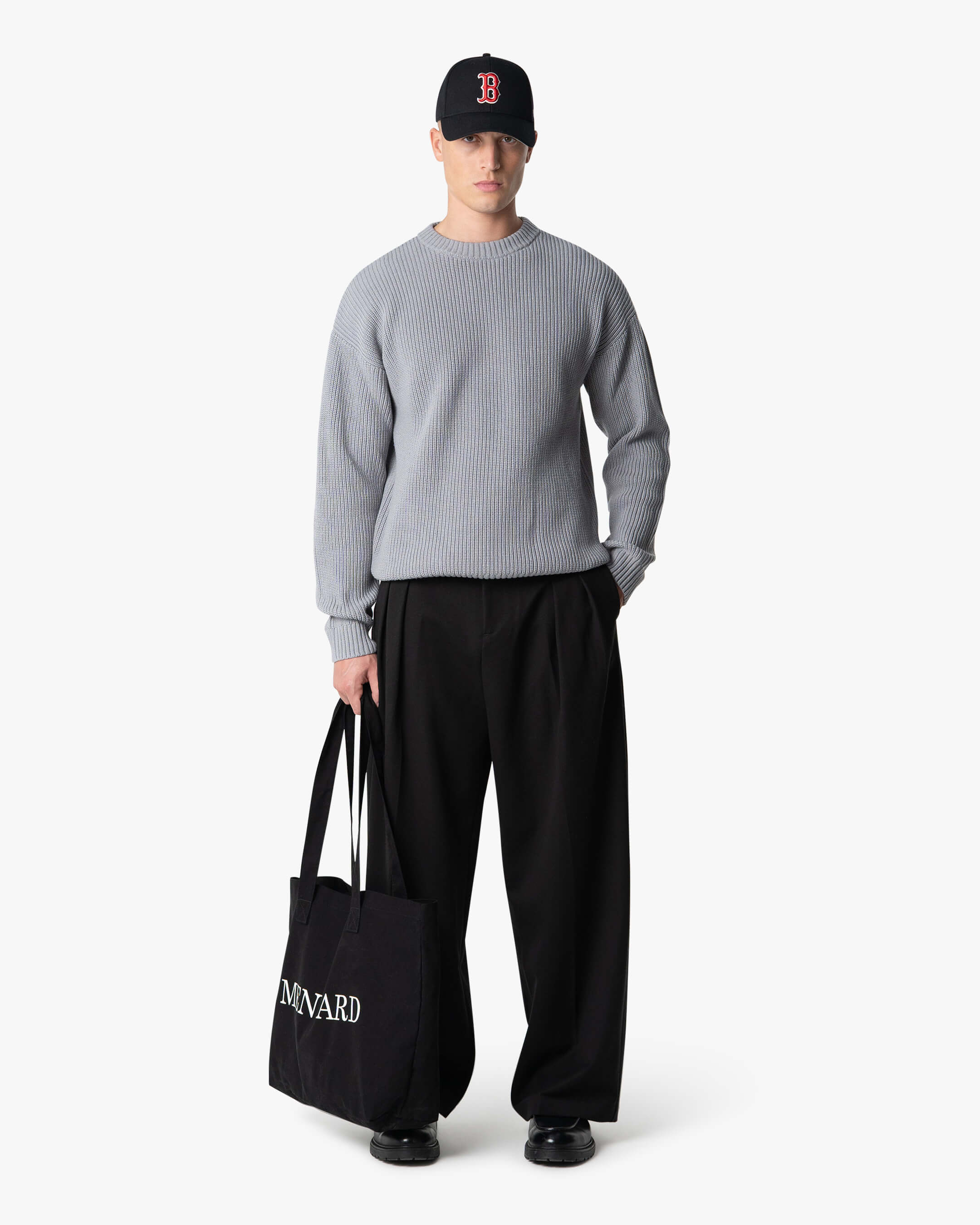 Pull en coton tricoté Naval