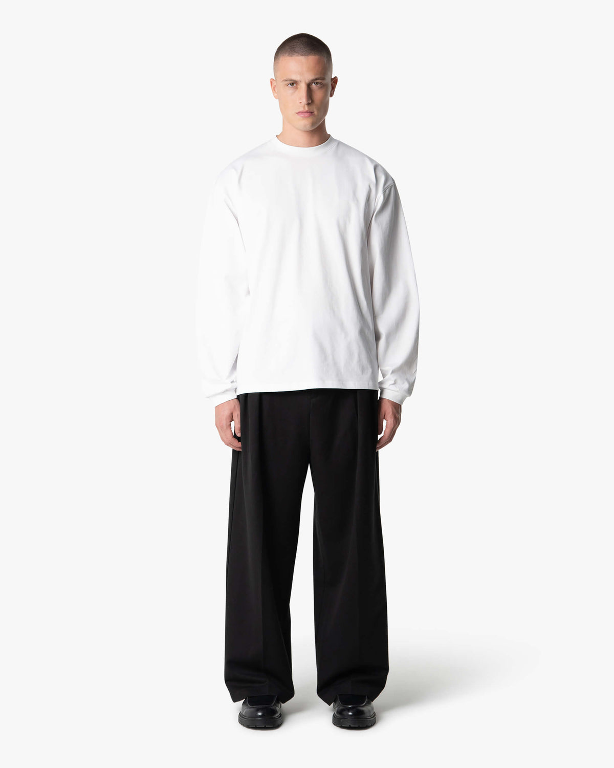 Oversized Blank Longsleeve | White