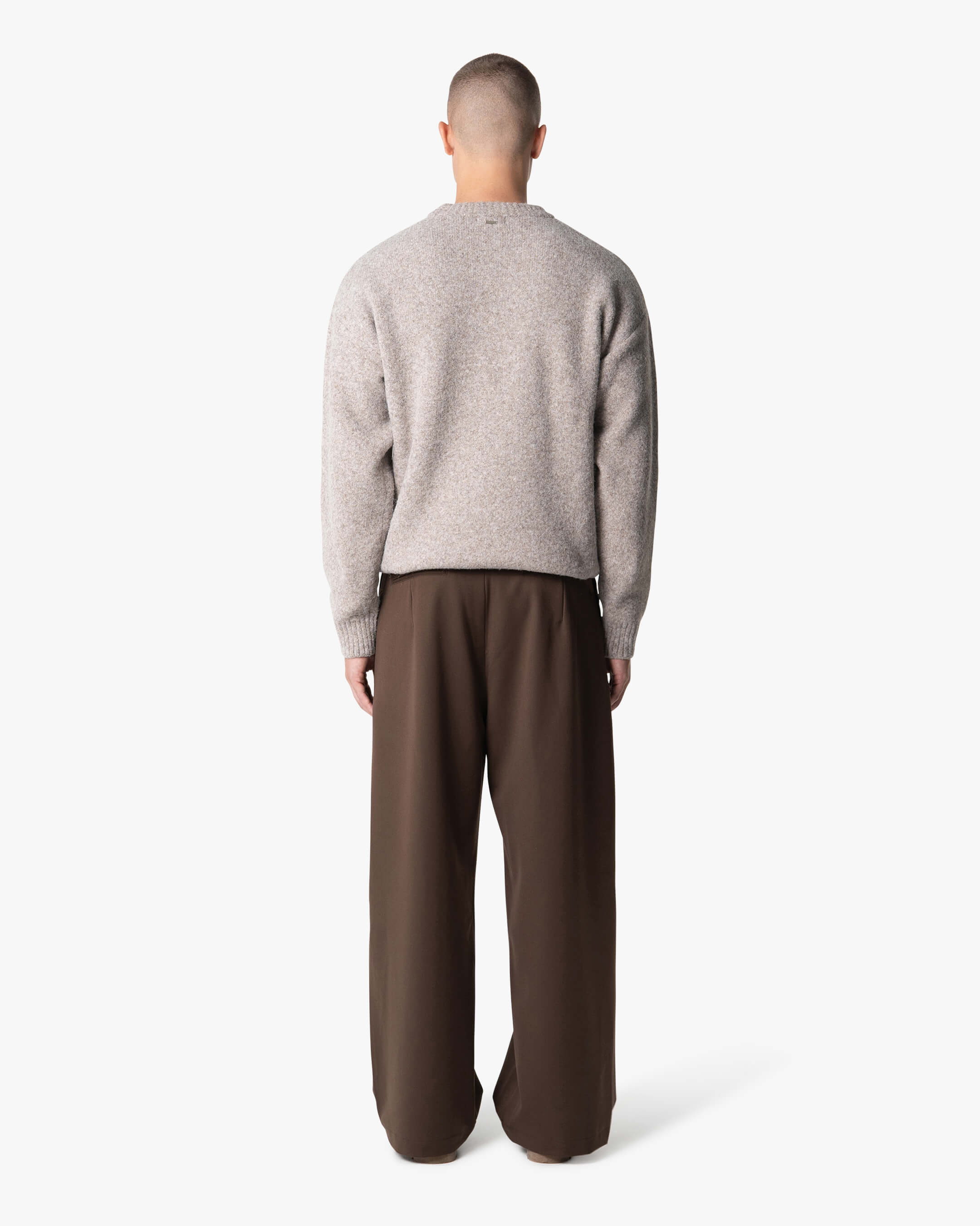 Pull brossé en laine mélangée Brixton 