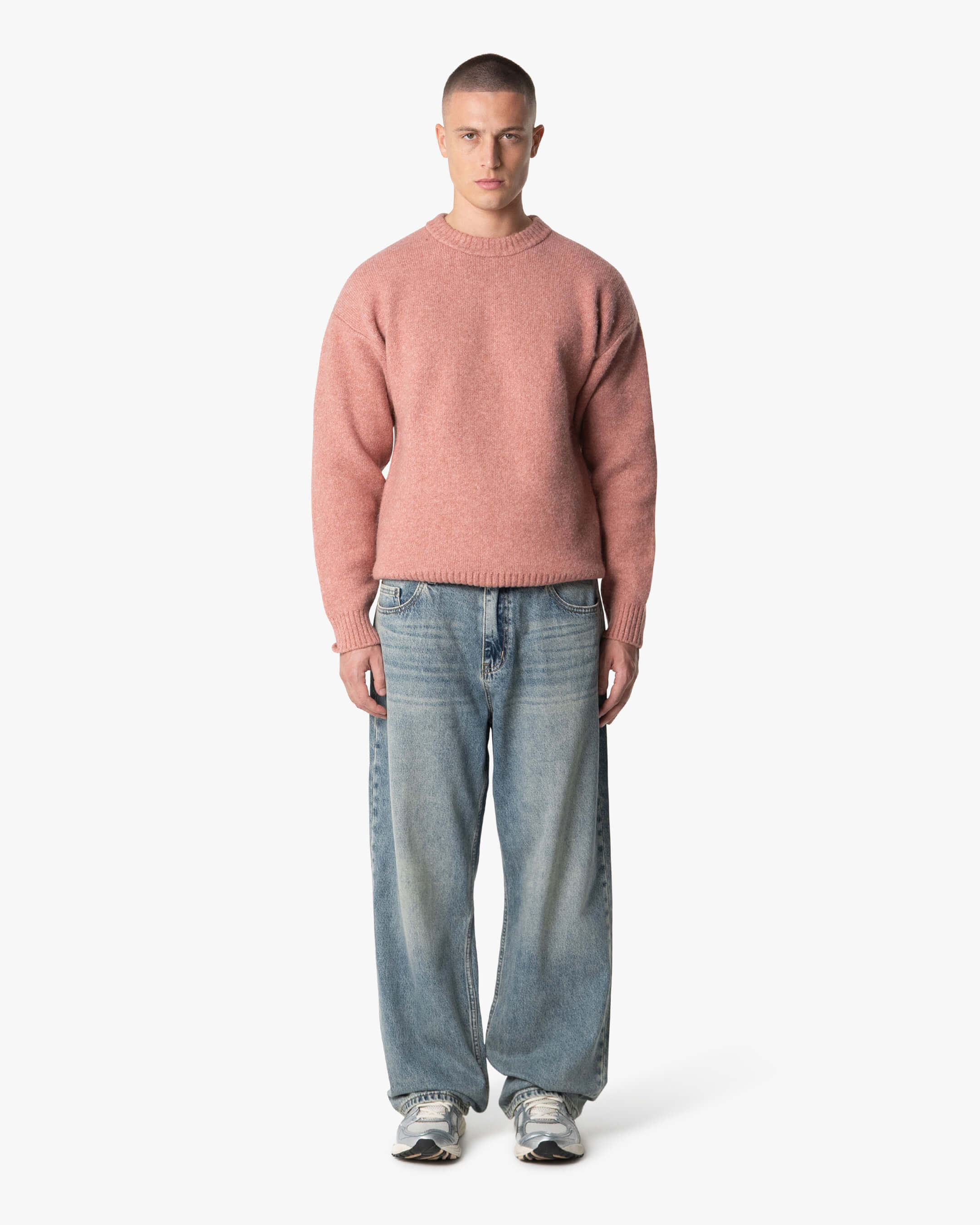 Pull brossé en laine mélangée Brixton 