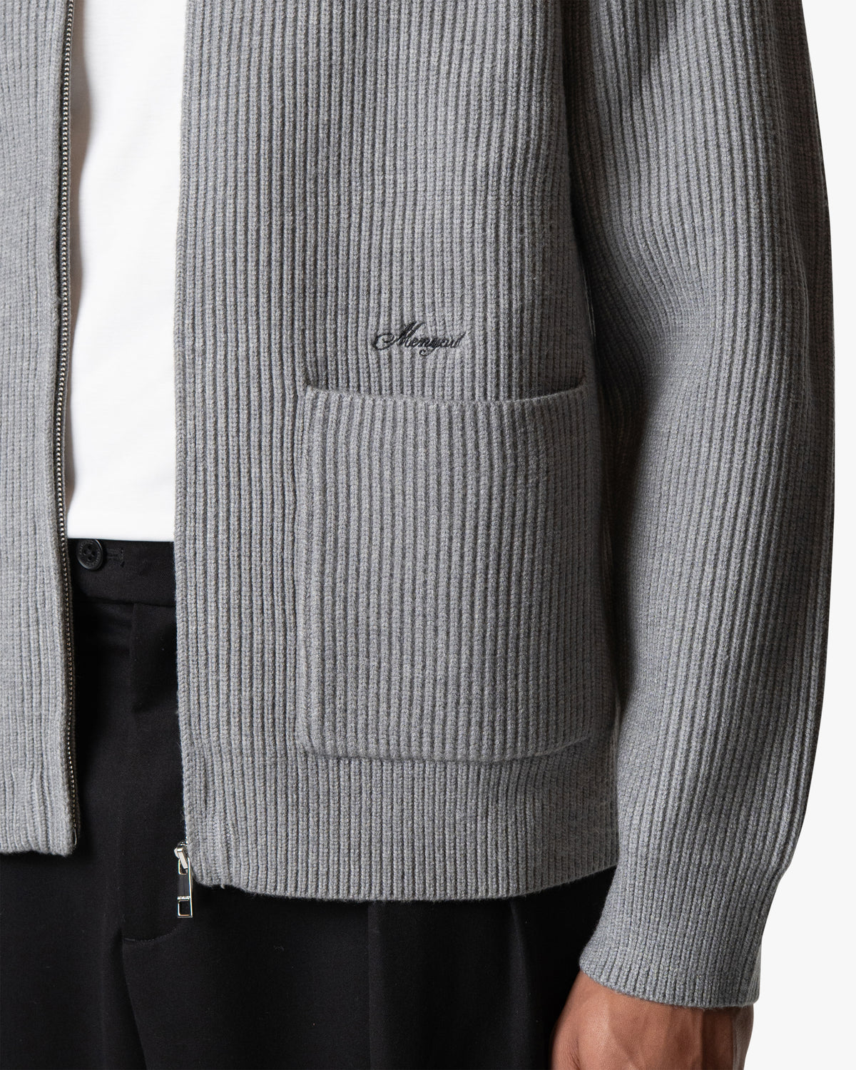 Cardigan en maille à fermeture éclair Giacca