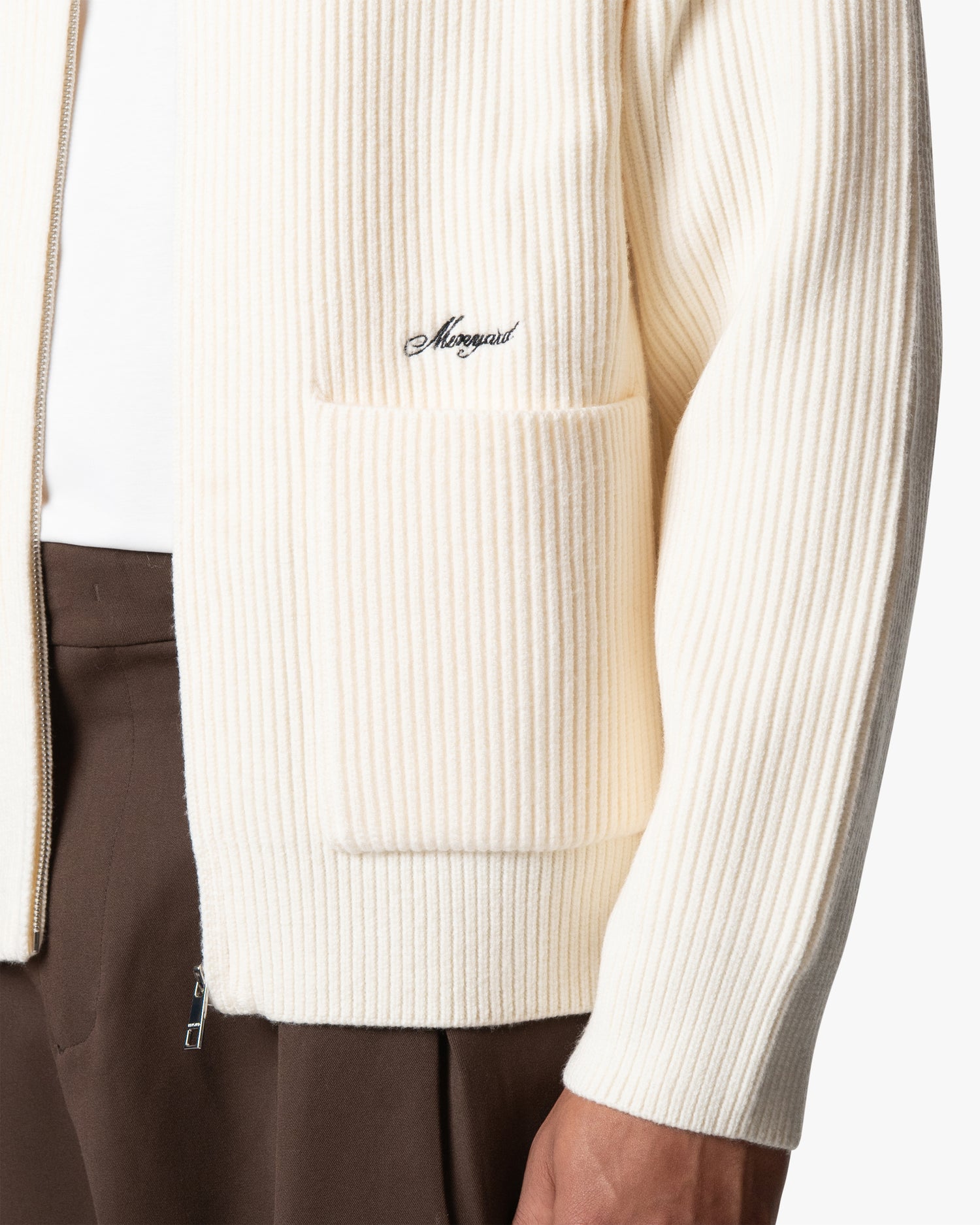 Cardigan en maille à fermeture éclair Giacca