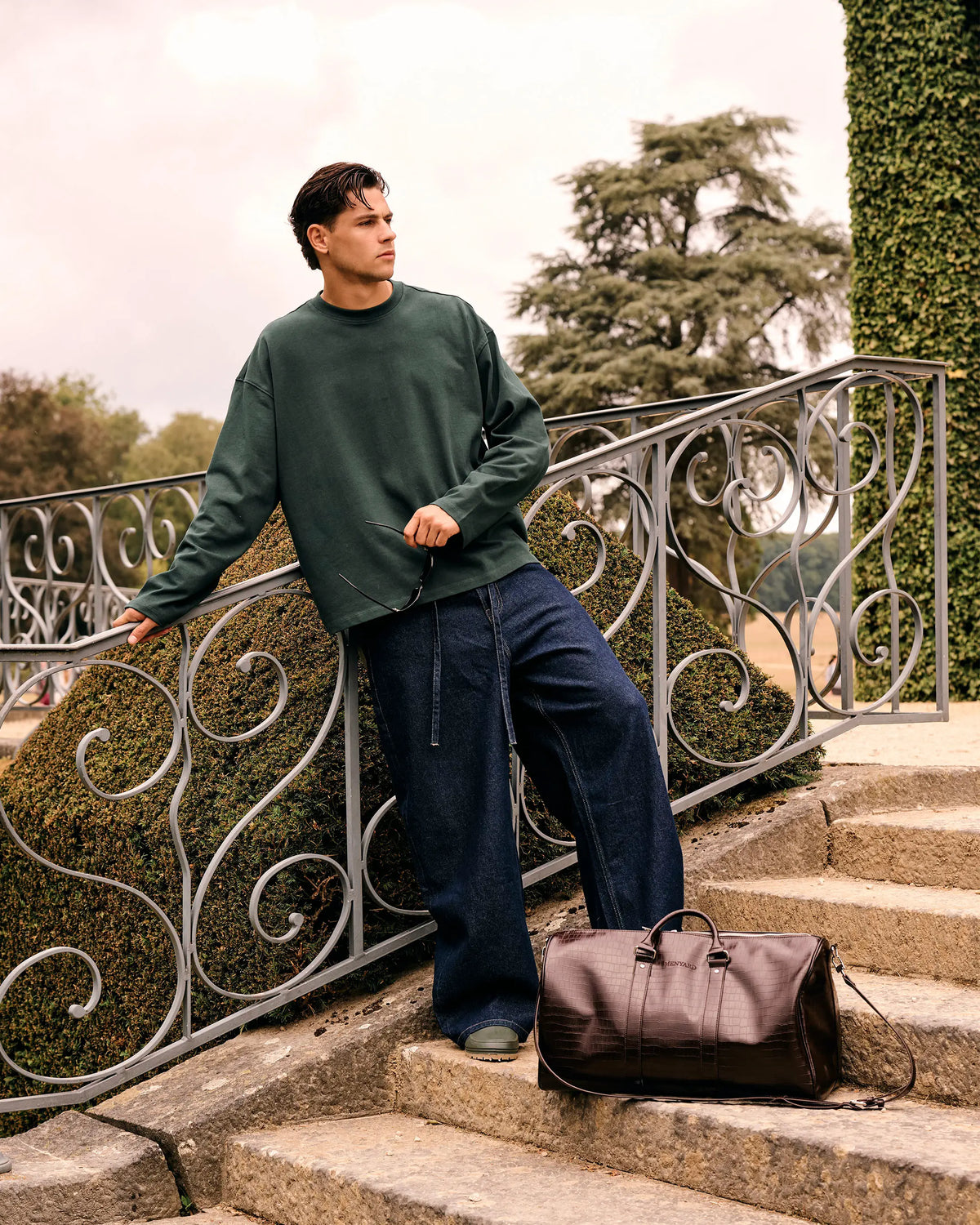 Pantalon ample en denim Menton