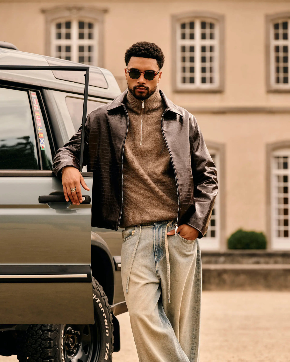 La veste en cuir Liberty effet crocodile