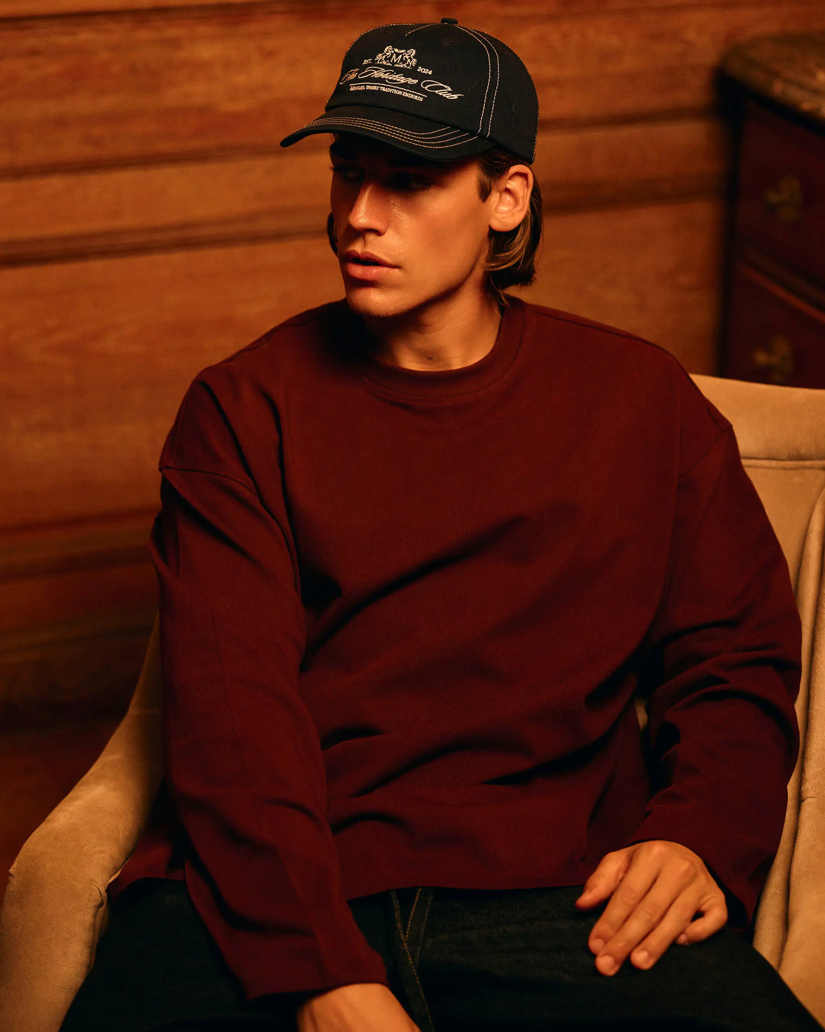 Blank Boxy Longsleeve | Burgundy