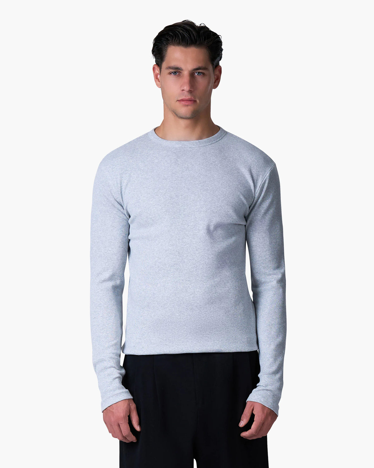Ribbed Longsleeve | Grey Melee