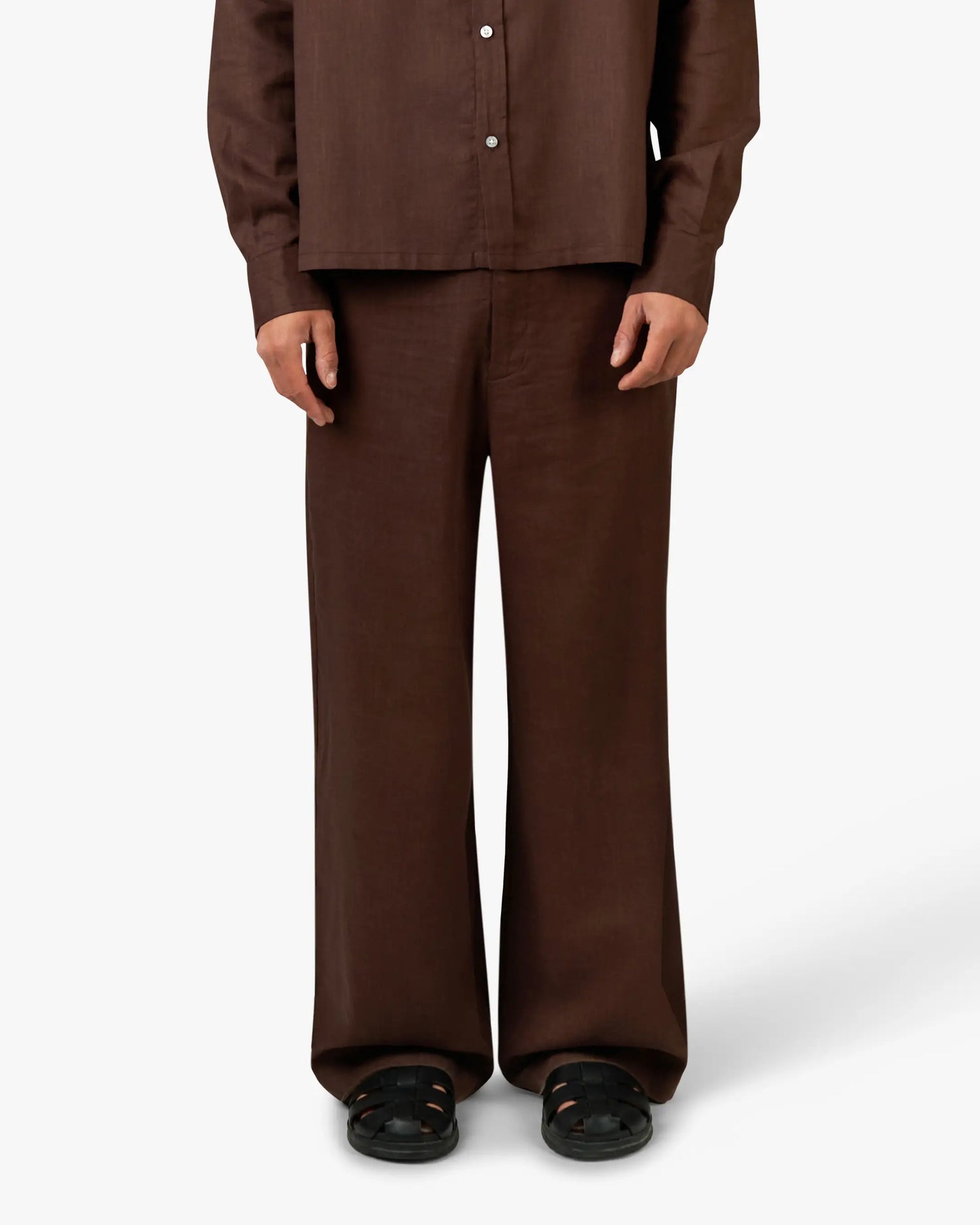 Cannes Linen Pantalon | Brown