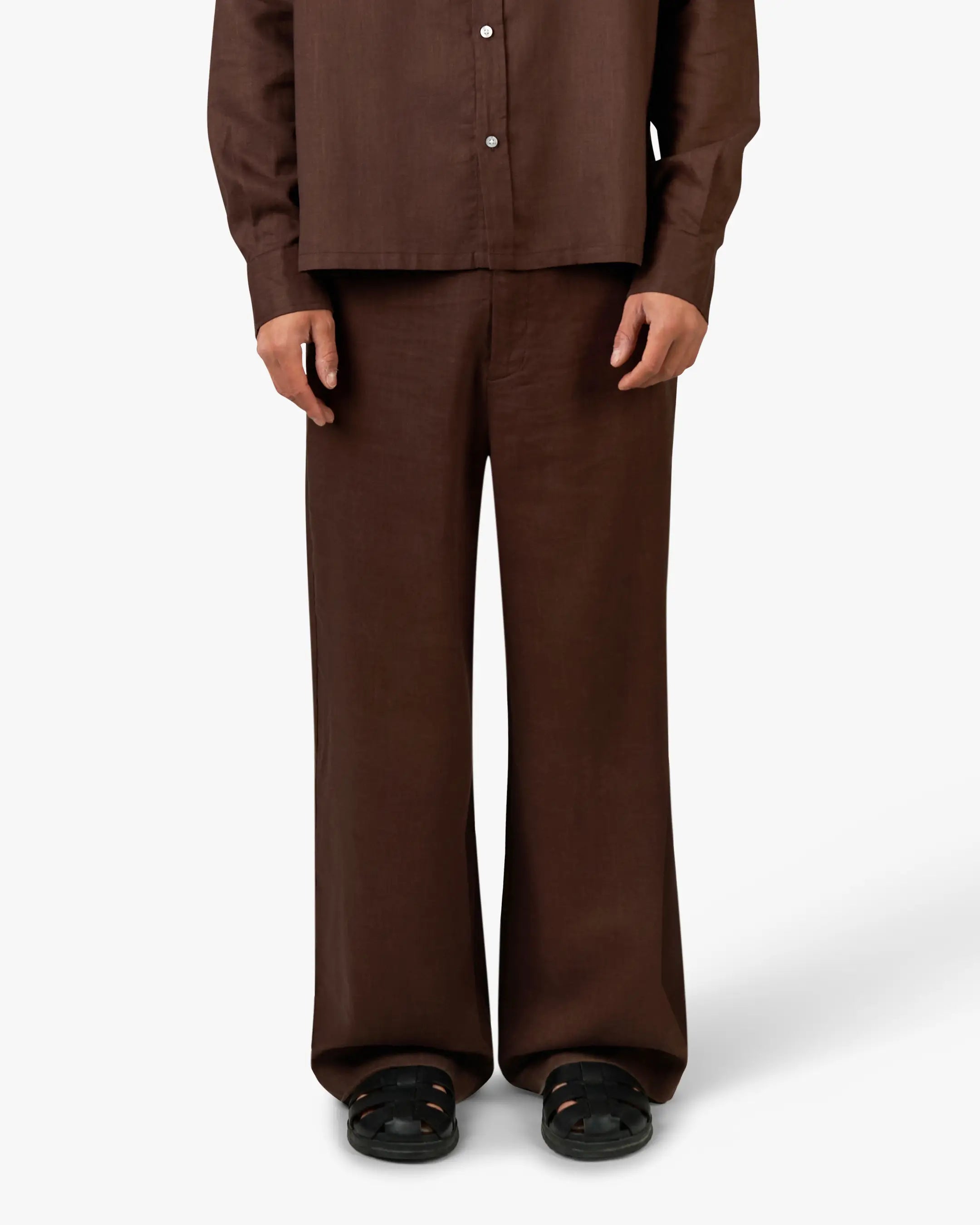 Cannes Linen Pantalon | Brown