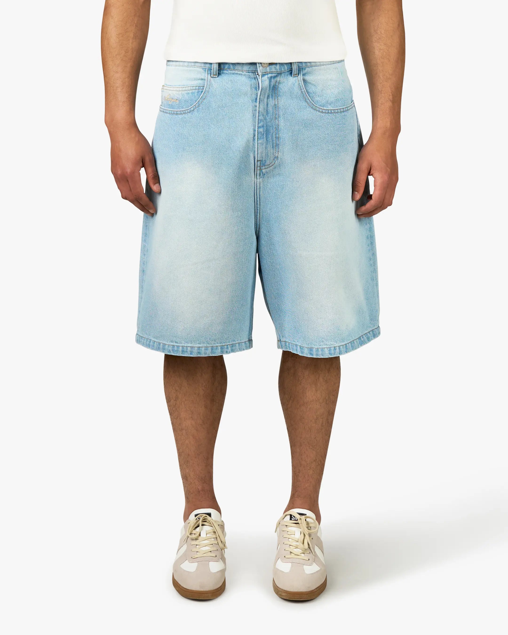 Menton Denim Jort | Sunfade Blue