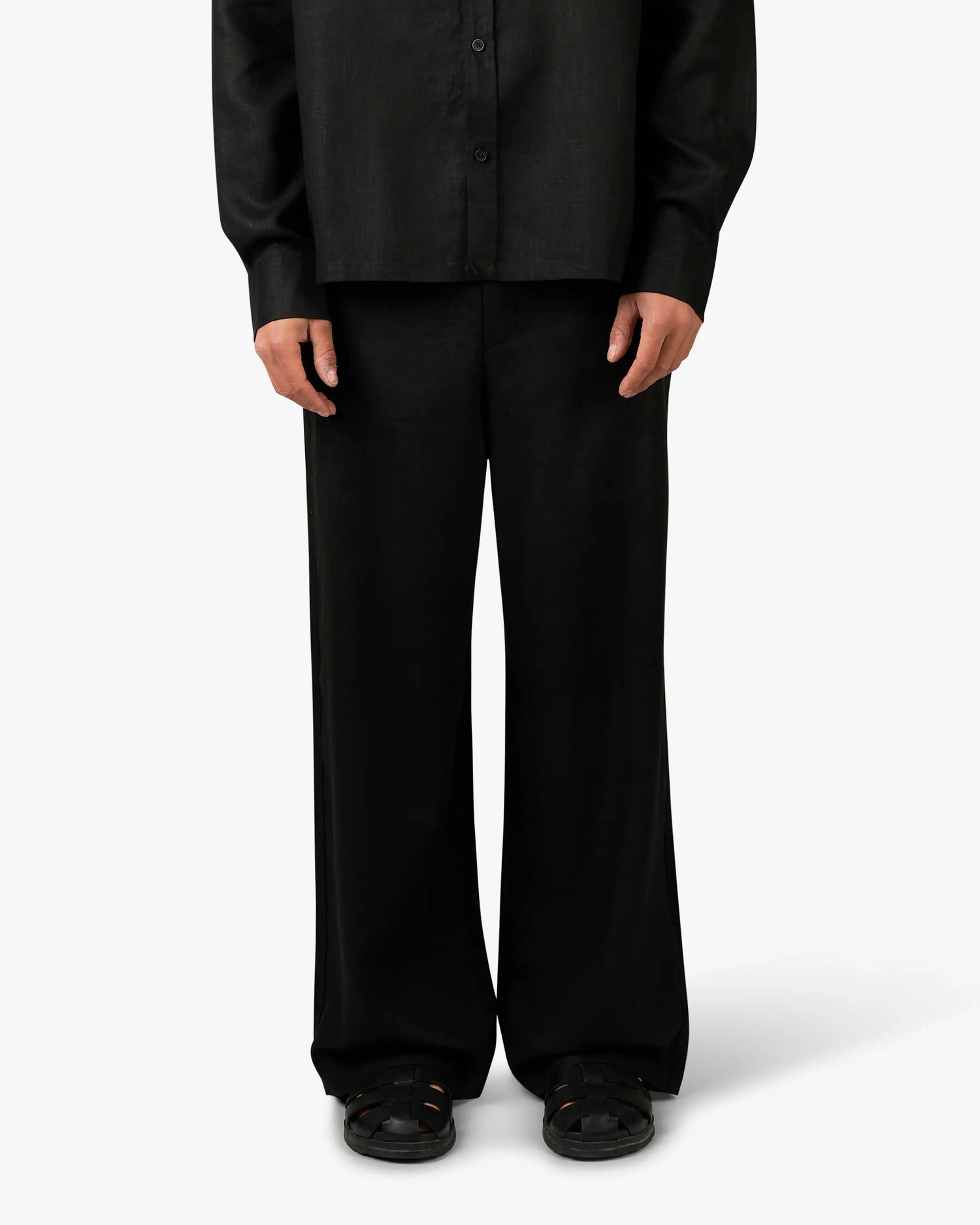 Cannes Linen Pantalon | Black