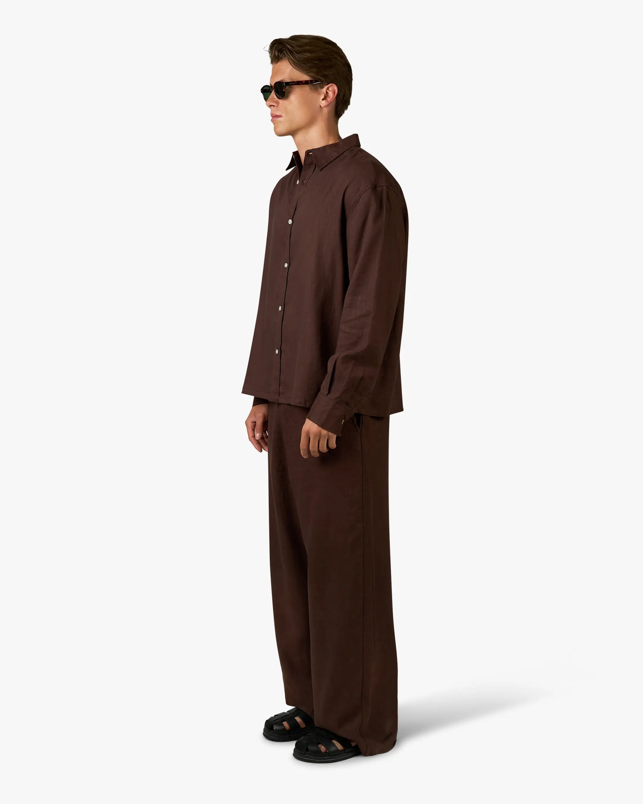 Cannes Linen Pantalon | Brown