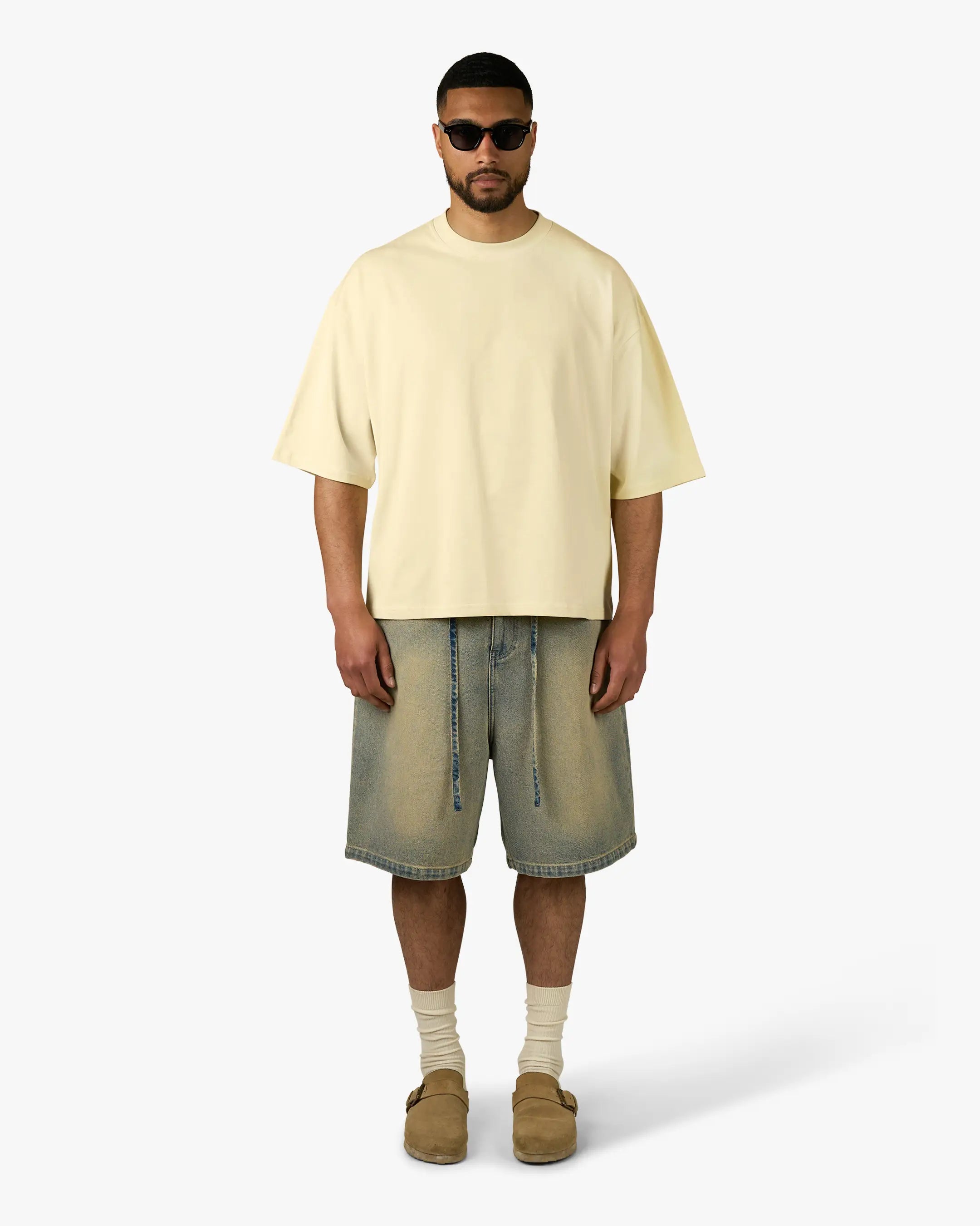 Blank Boxy T-Shirt | Butter Yellow