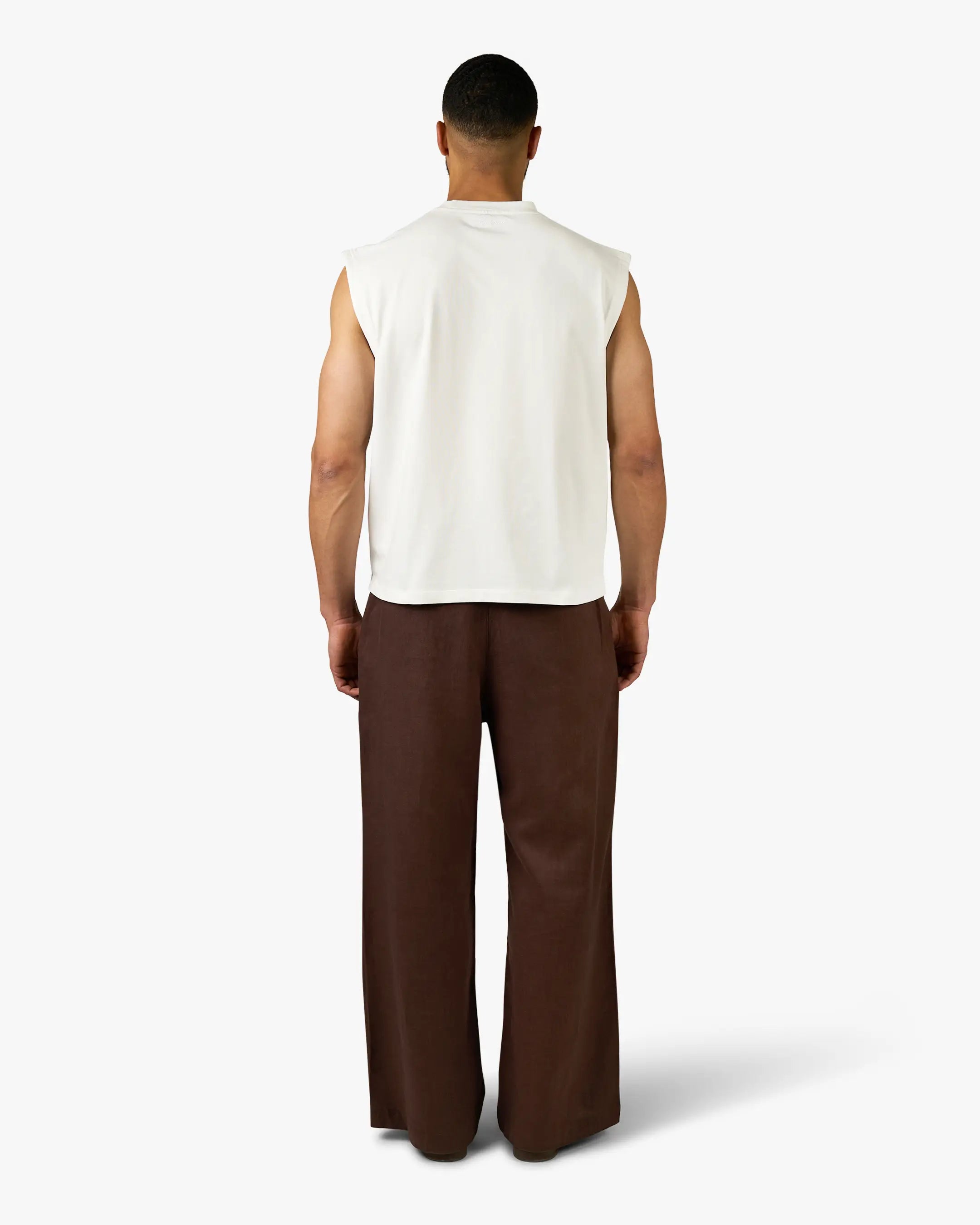 Blank Boxy Tank Top | White