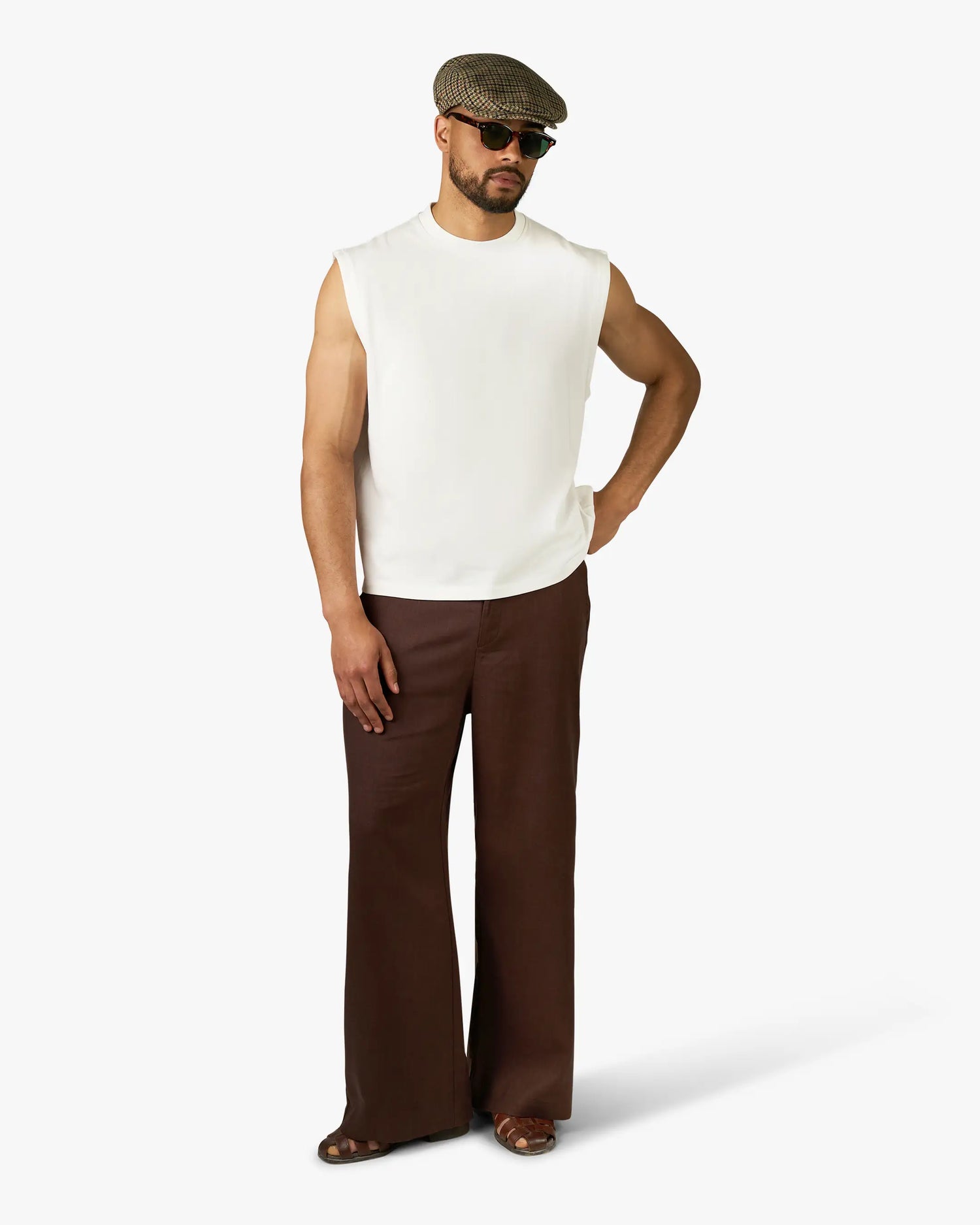Blank Boxy Tank Top | White