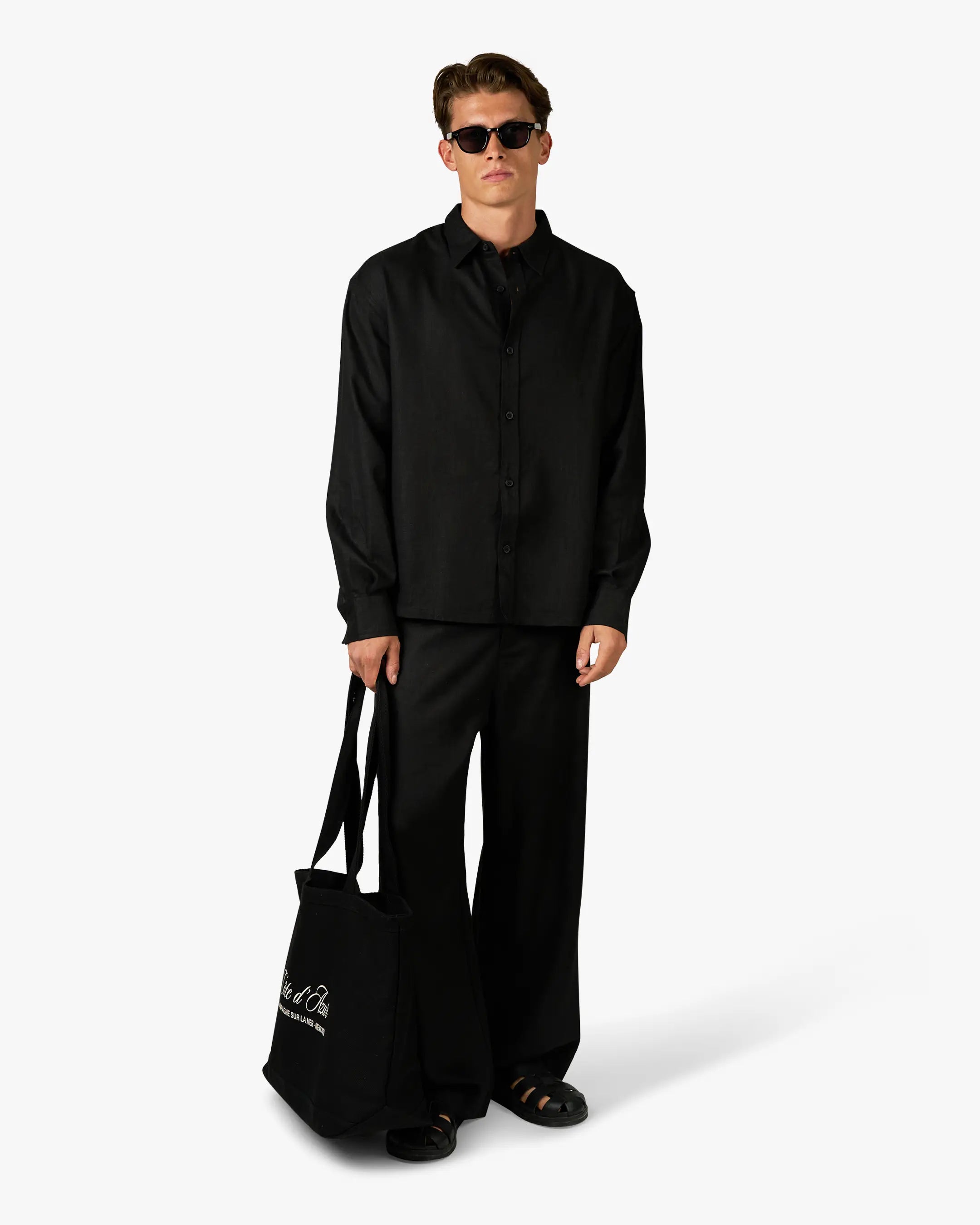 Cannes Linen Shirt | Black