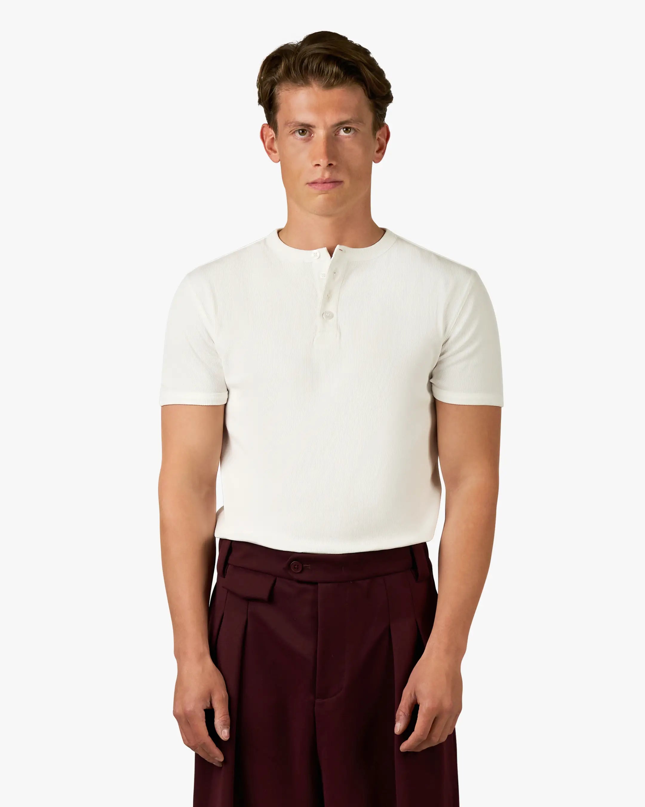 T-shirt Henley côtelé Mougins