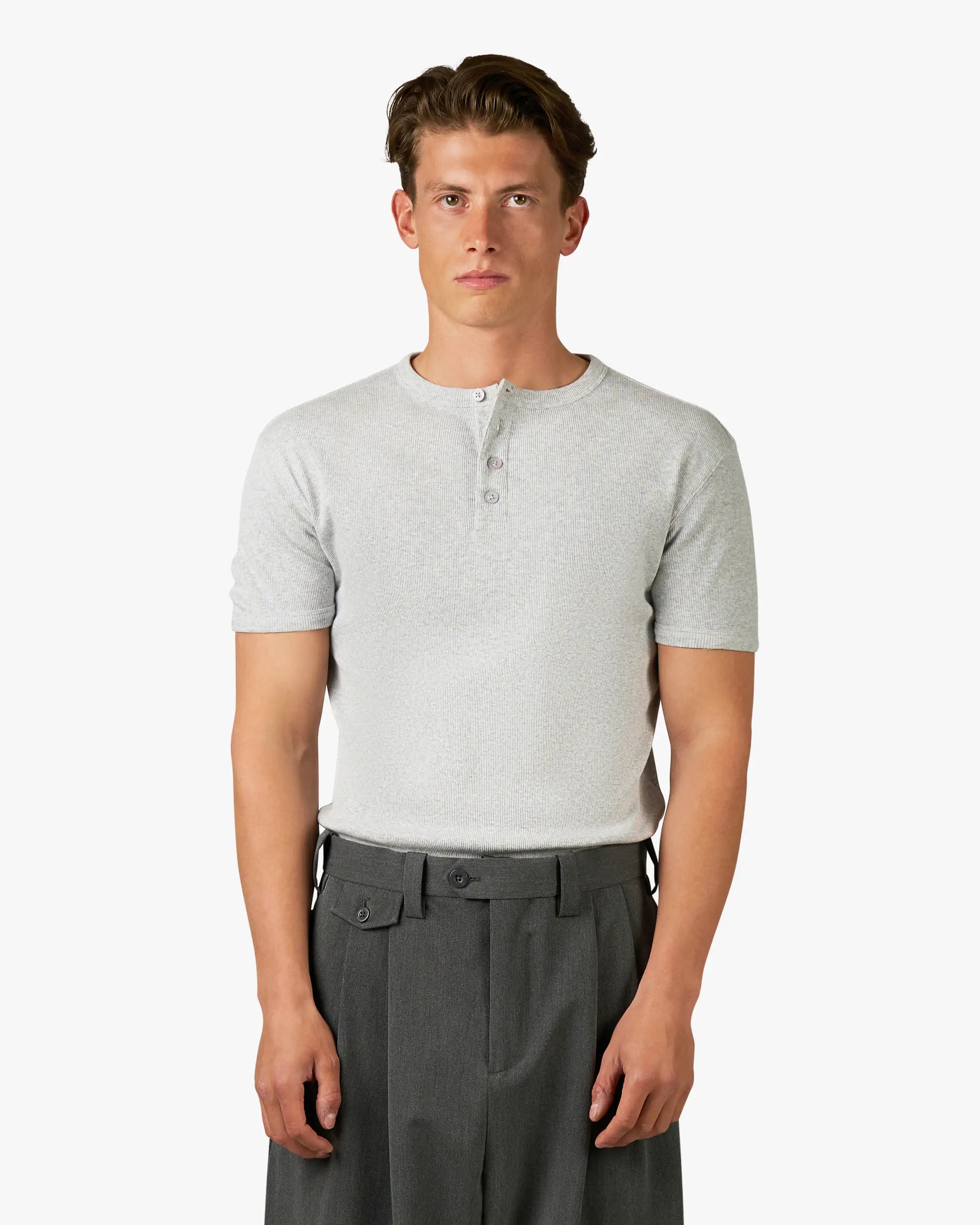 T-shirt Henley côtelé Mougins