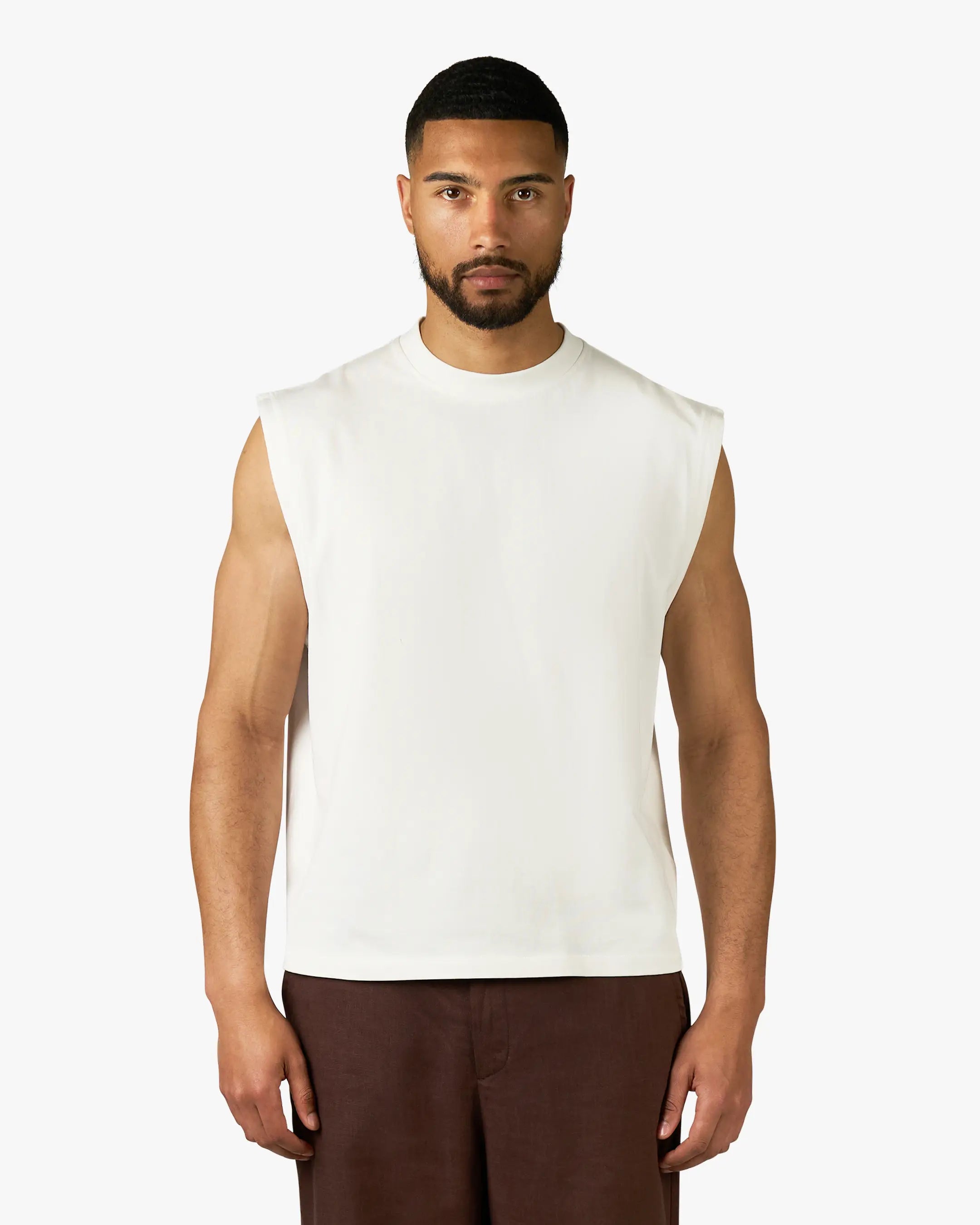 Blank Boxy Tank Top | White