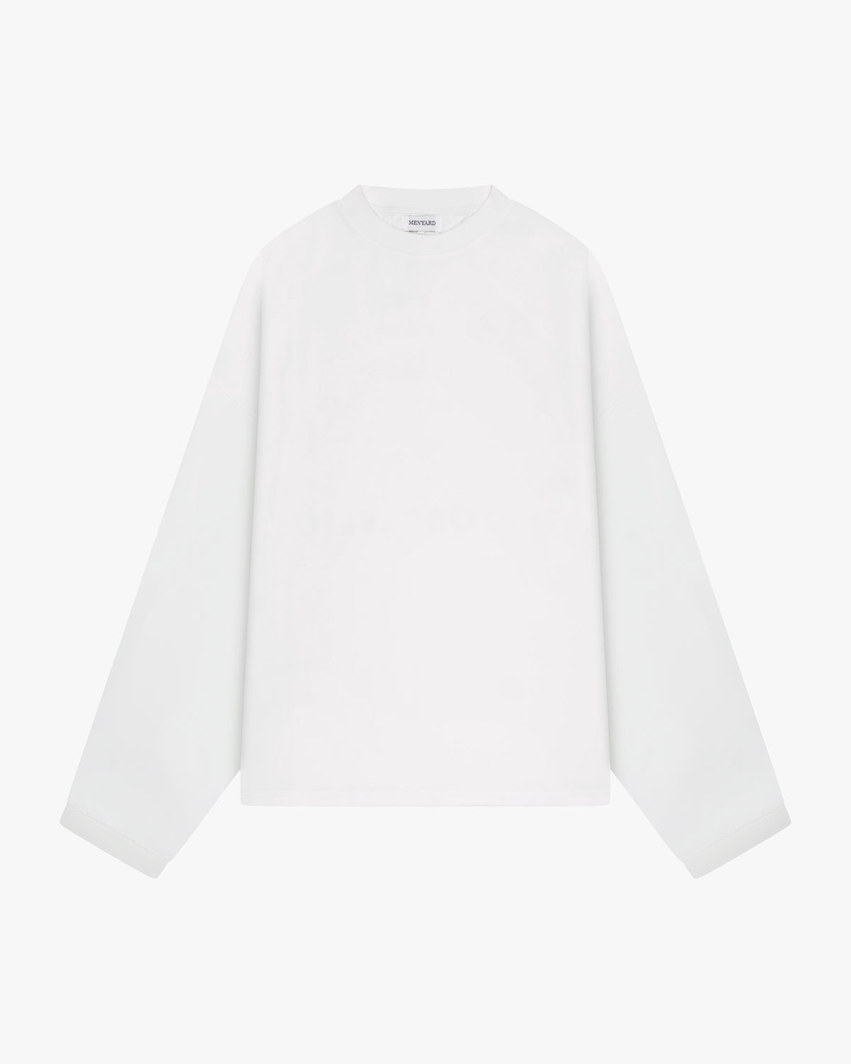 Oversized Blank Longsleeve | White flatlay